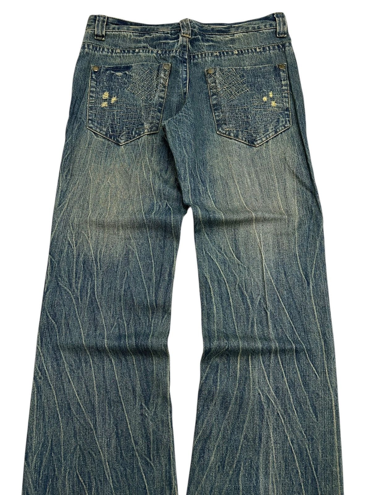 Hysteric Glamour × Japanese Brand × Le Grande Bleu (L.G.B.) Japanese Brand Jean Washed Blue Way Jean Zigzag Boro Pcoket Size US 31 - 17 Thumbnail