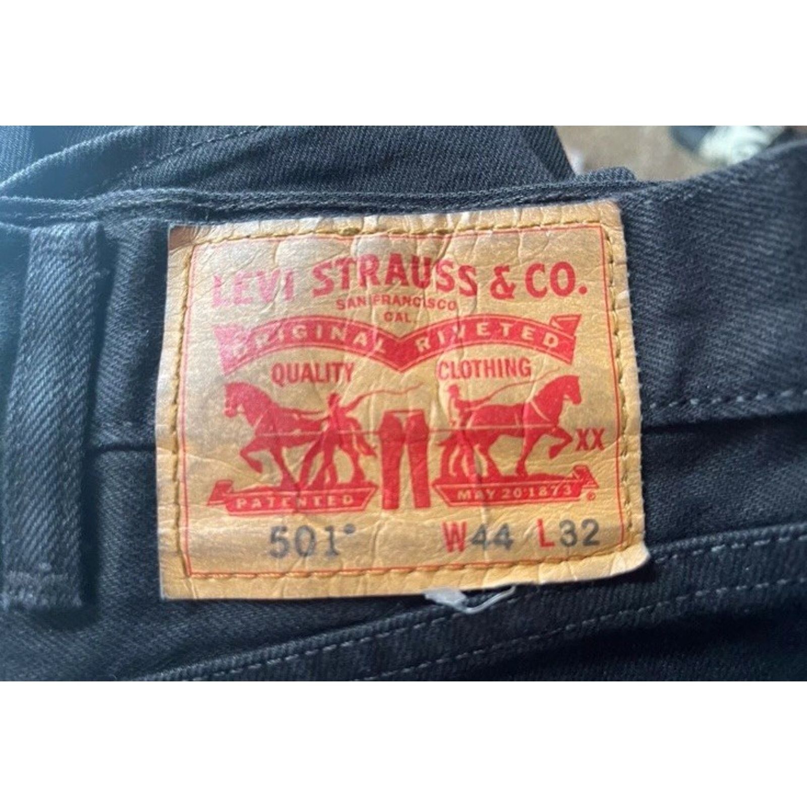 Levi's 2012 New Men's 44x32 Levi's 501 Button Fly Black Jeans Read Size US 44 / EU 60 - 10 Thumbnail
