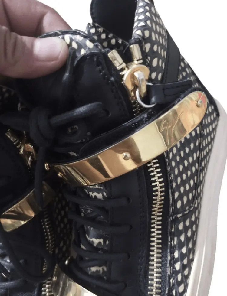 Giuseppe Zanotti $1200 + Hi top leather sneakers Size US 5 / EU 37 - 5 Thumbnail