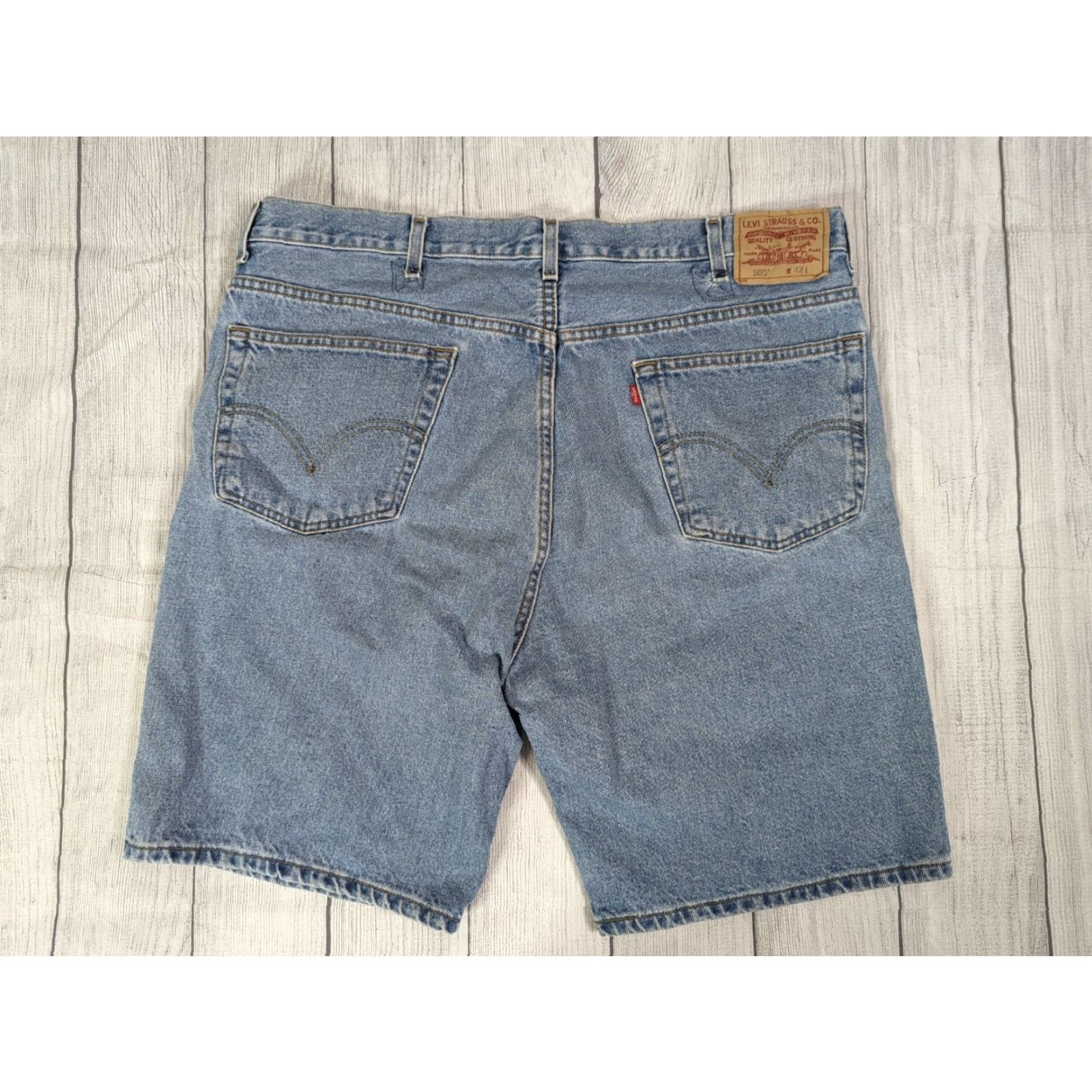 Levi's VINTAGE Levi's 505 Regular Straight Fit Denim Shorts Jeans Men Blue 42 9in Inseam Casual Mid Rise 1980s Size US 42 / EU 58 - 2 Thumbnail