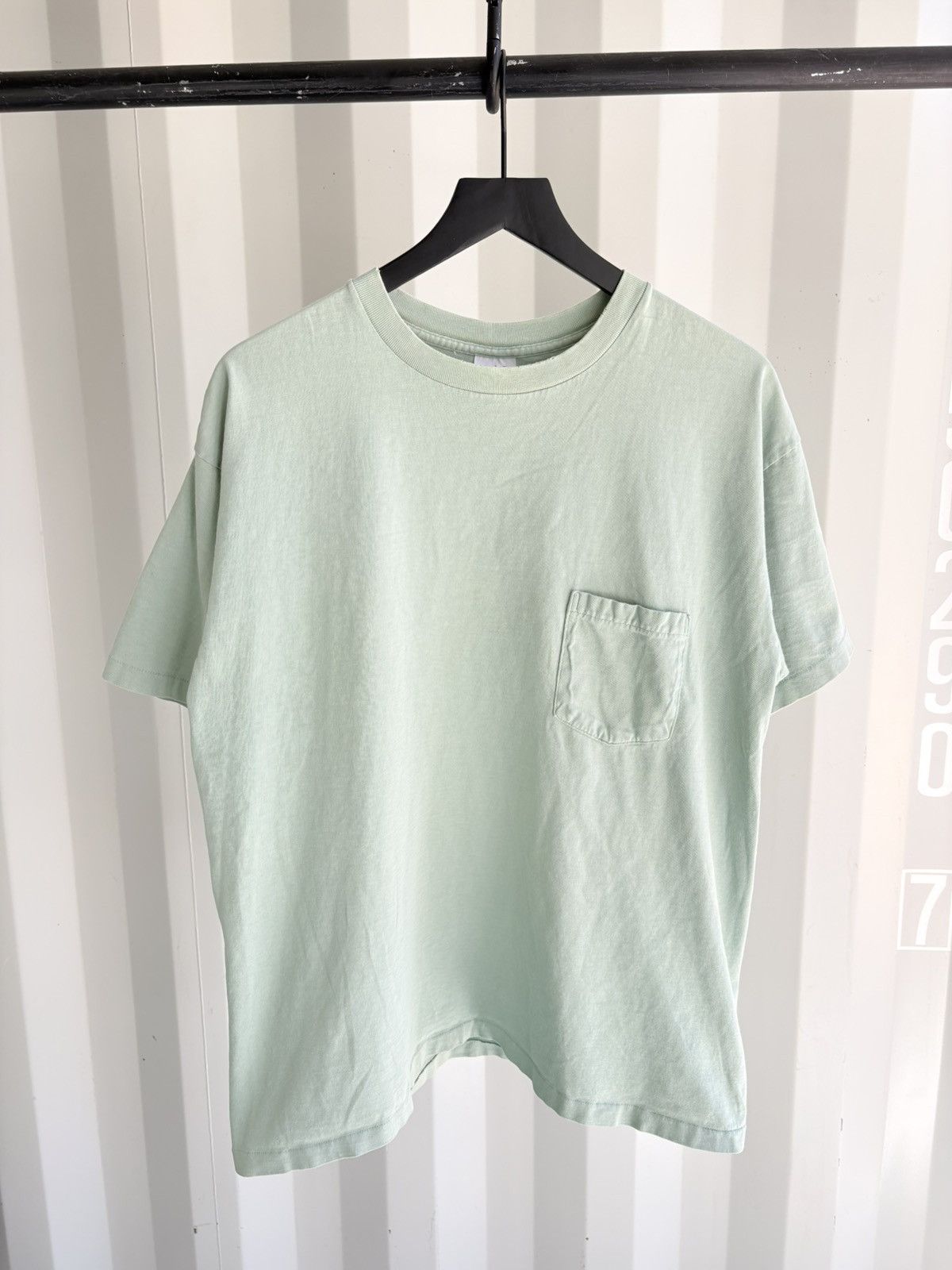 Thrashed Boxy Fit Pocket Faded Distressed Shirt ERD GRUNGE