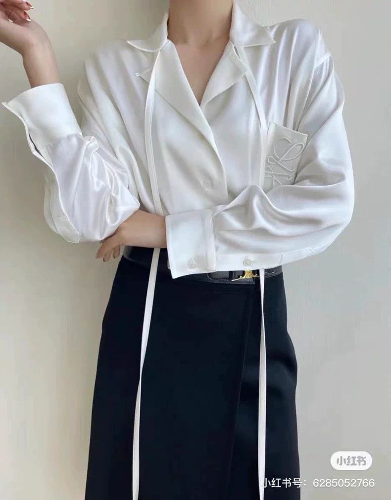 Loewe LOEWE Lace ribbon embroidered shirt jacket Size XXS / US 00 / IT 34 - 8 Thumbnail