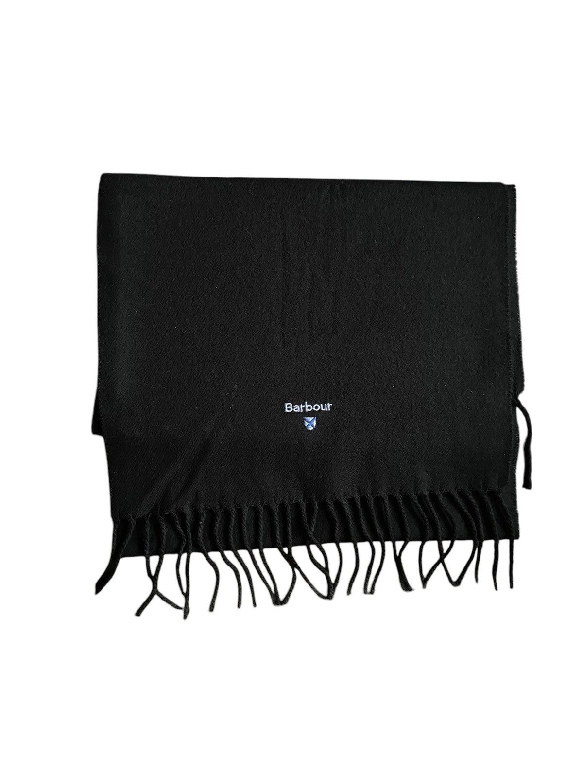Barbour × Japanese Brand Barbour Acrylic dark scarf embroidered logo Size ONE SIZE - 1 Thumbnail