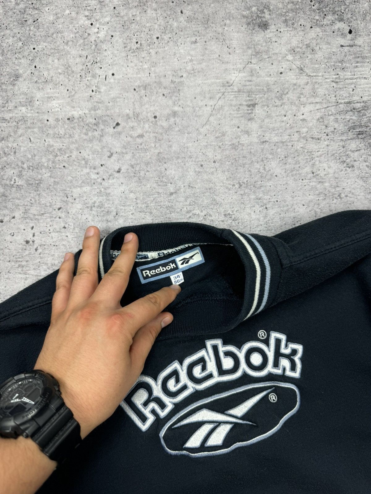 Reebok × Vintage Vintage Reebok Big Logo 90’s Y2K Style Blue Sweatshirt Size US S / EU 44-46 / 1 - 8 Thumbnail