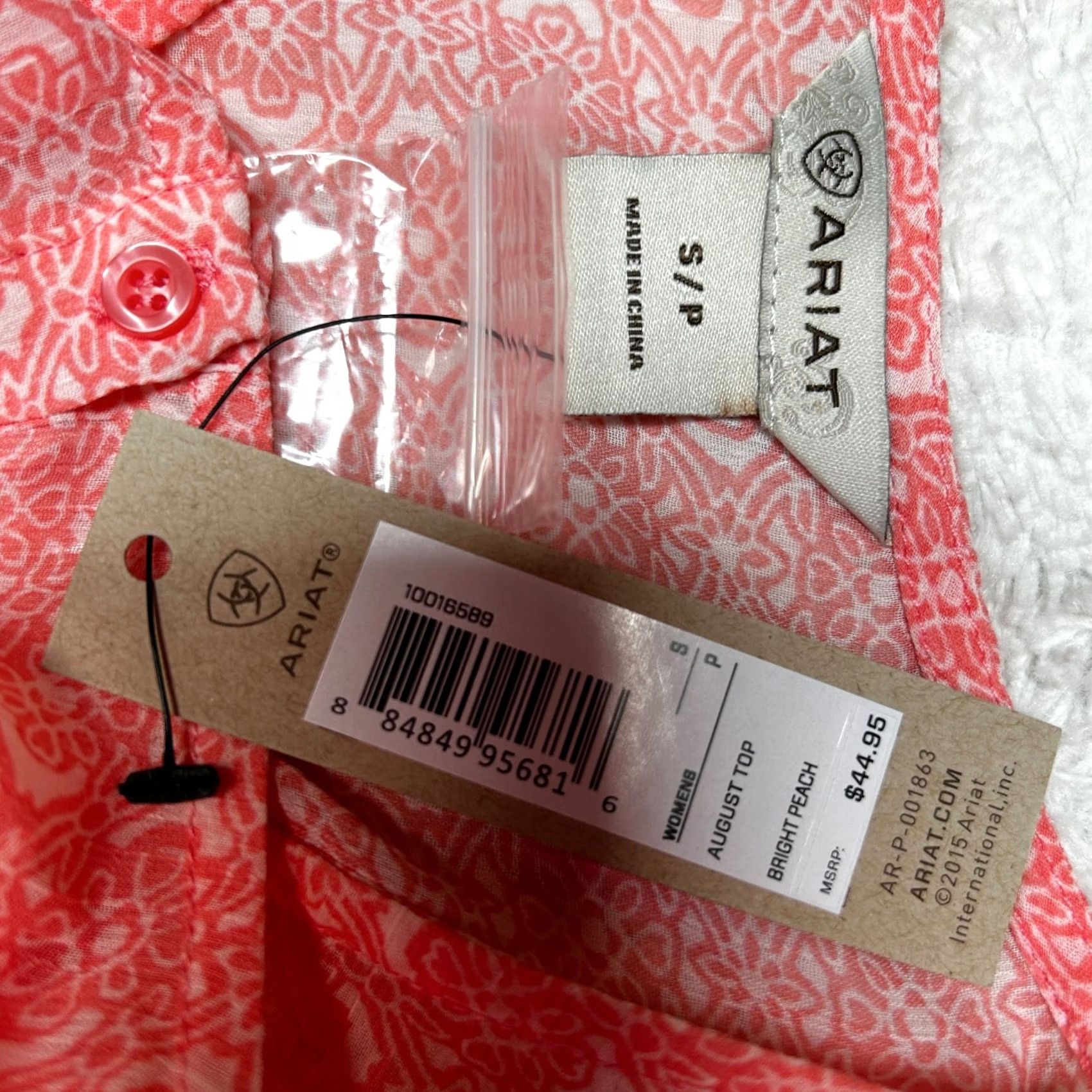 Ariat Ariat Blouse Long Sleeve Boho Top Pink Small New Size S / US 4 / IT 40 - 3 Thumbnail
