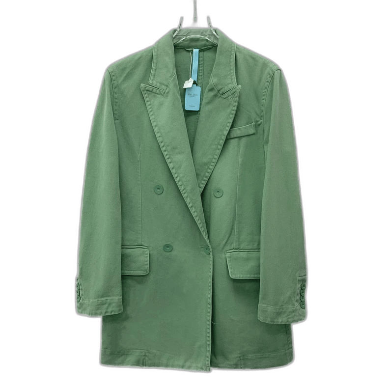 Max Mara MaxMara Green Double-Breasted Long Sleeve Blazer Size XXS / US 00 / IT 34 - 1 Thumbnail