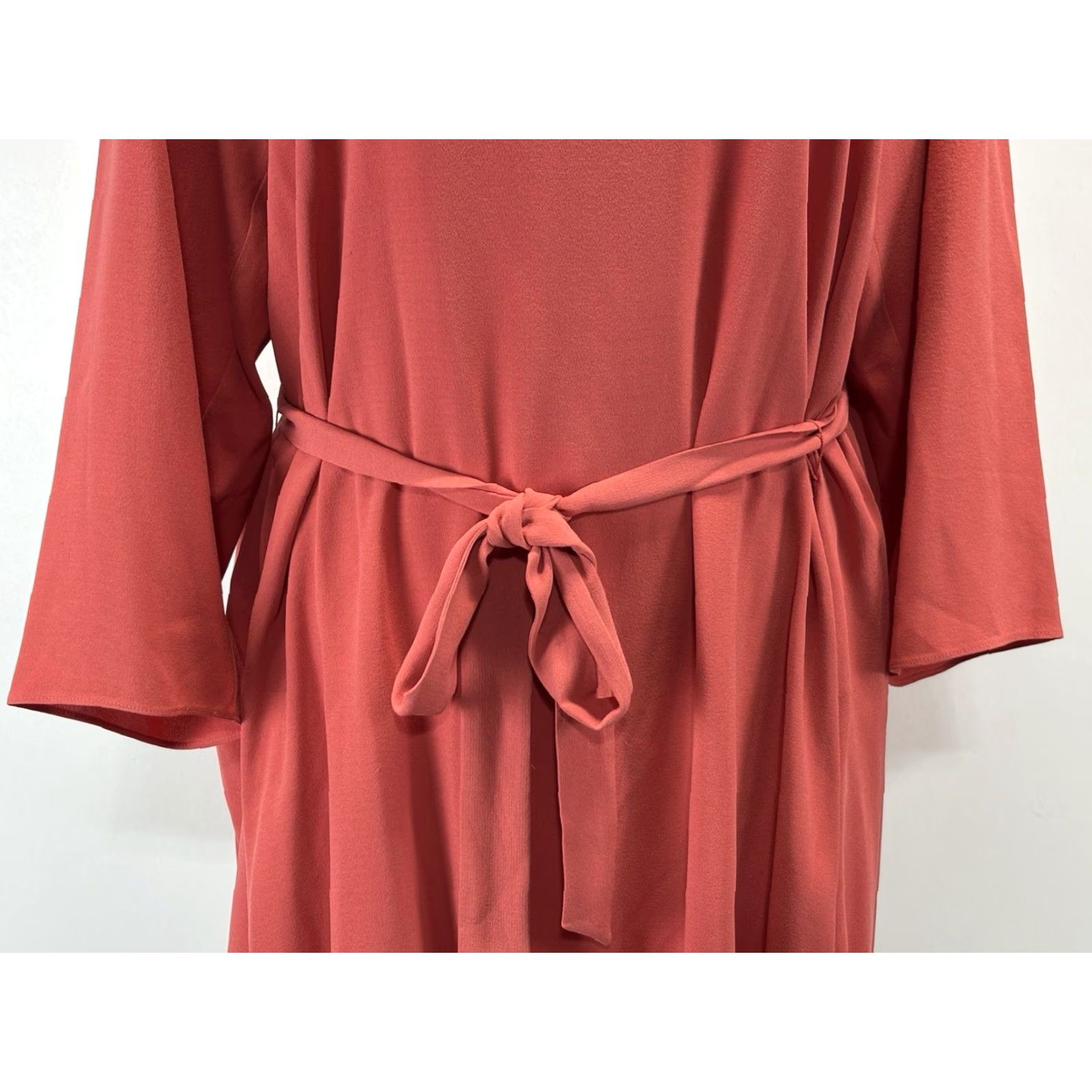 Eileen Fisher VINTAGE Eileen Fisher Dress Women’s XL Silk Coral Tie Belt Shift Minimalist Size XL / US 12-14 / IT 48-50 - 6 Thumbnail