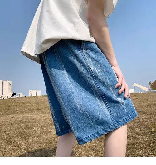 Japanese Brand Rumiko x Saki Blue High Street Vintage Casual Denim Shorts Size US 31 - 4 Thumbnail