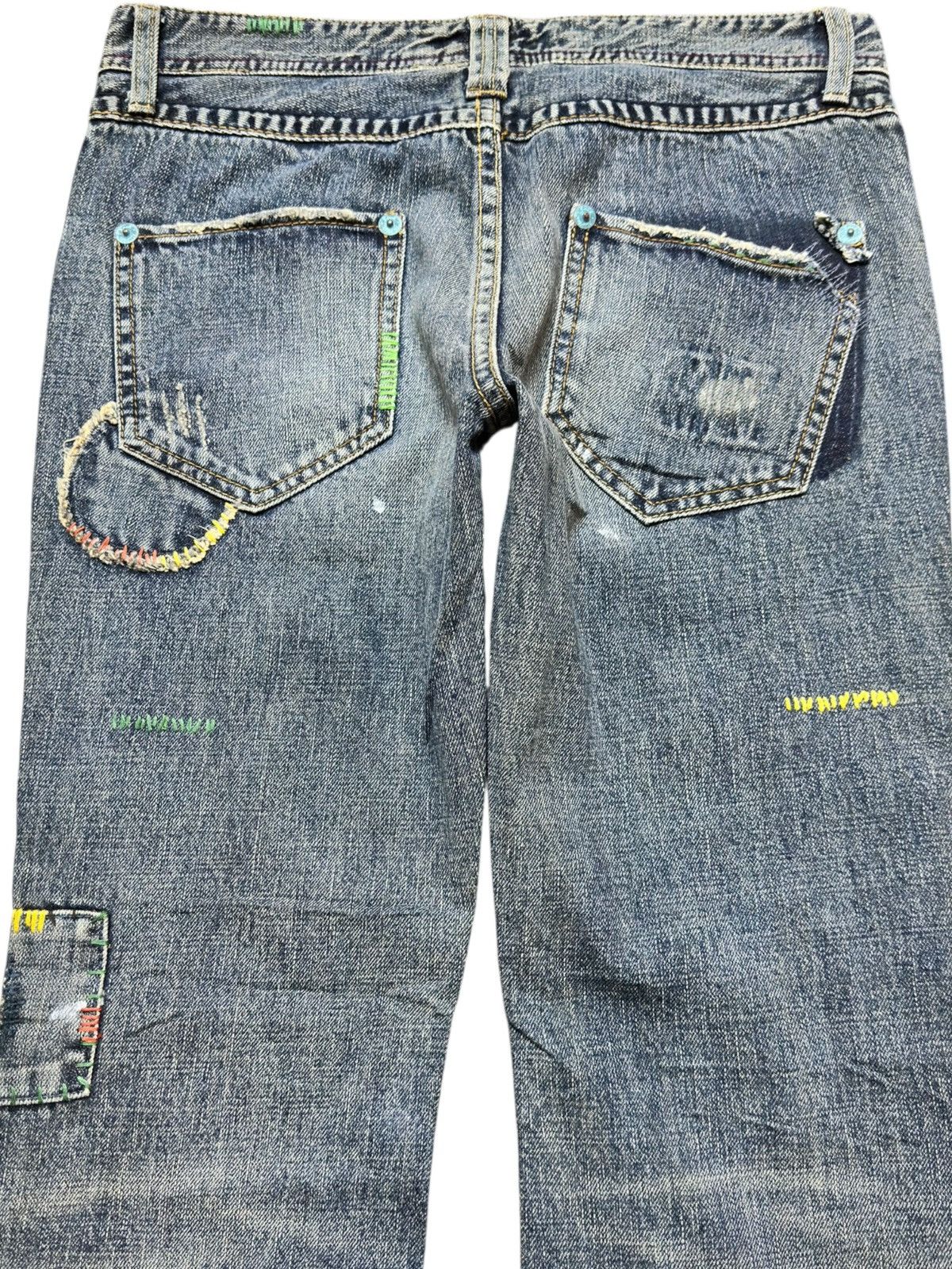 Number (N)ine Vintage Back Number Flare Bootcut Patchwork Grunge Denim Size US 31 - 4 Thumbnail