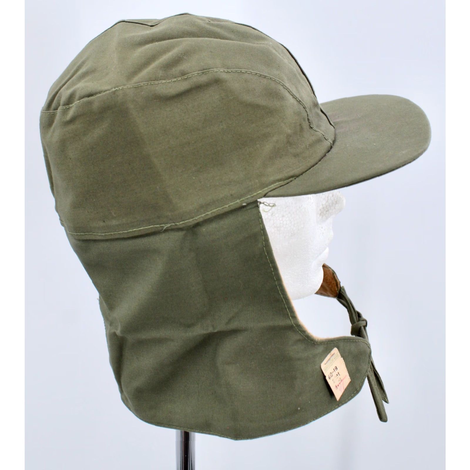 Vintage Men's VTG NOS 1930s Olive Green Hunter Cap Sz 7 1/8 Hat 30s Cap Vintage 1930s Green Cotton Mens Size ONE SIZE - 6 Thumbnail