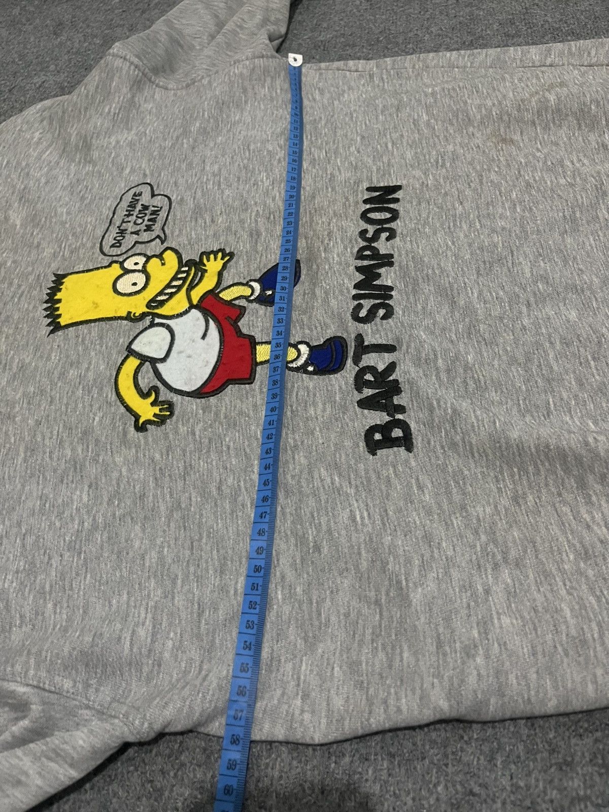 Cartoon Network Sweater Vintage Bart Simpson Embroidery Size US L / EU 52-54 / 3 - 5 Thumbnail