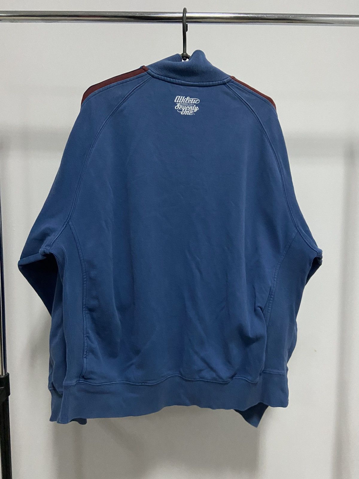Nike × Vintage Nike zip Sweatshirt Logo Vintage 90s jacket stripe Size US XL / EU 56 / 4 - 2 Thumbnail