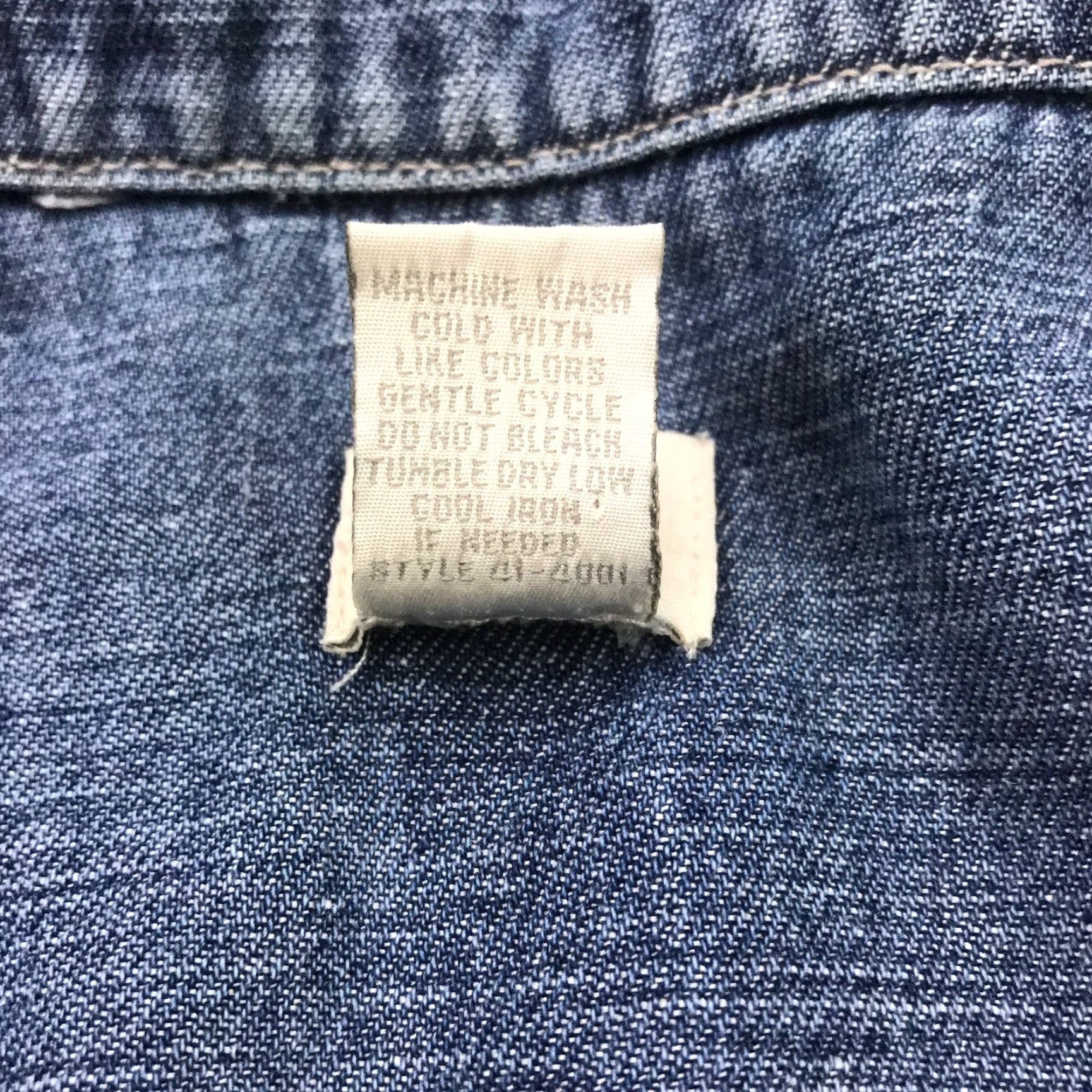 J. Jill VINTAGE J. Jill Denim Jacket Womens Small Blue Distressed Button Down Classic Long Sleeve Size 28" / US 6 / IT 42 - 6 Thumbnail
