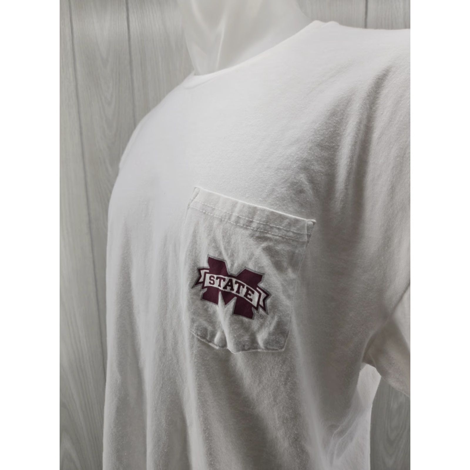 Vintage Drake Waterfowl T-Shirt Mens XL White Mississippi State Football Shirt Size US XL / EU 56 / 4 - 6 Thumbnail