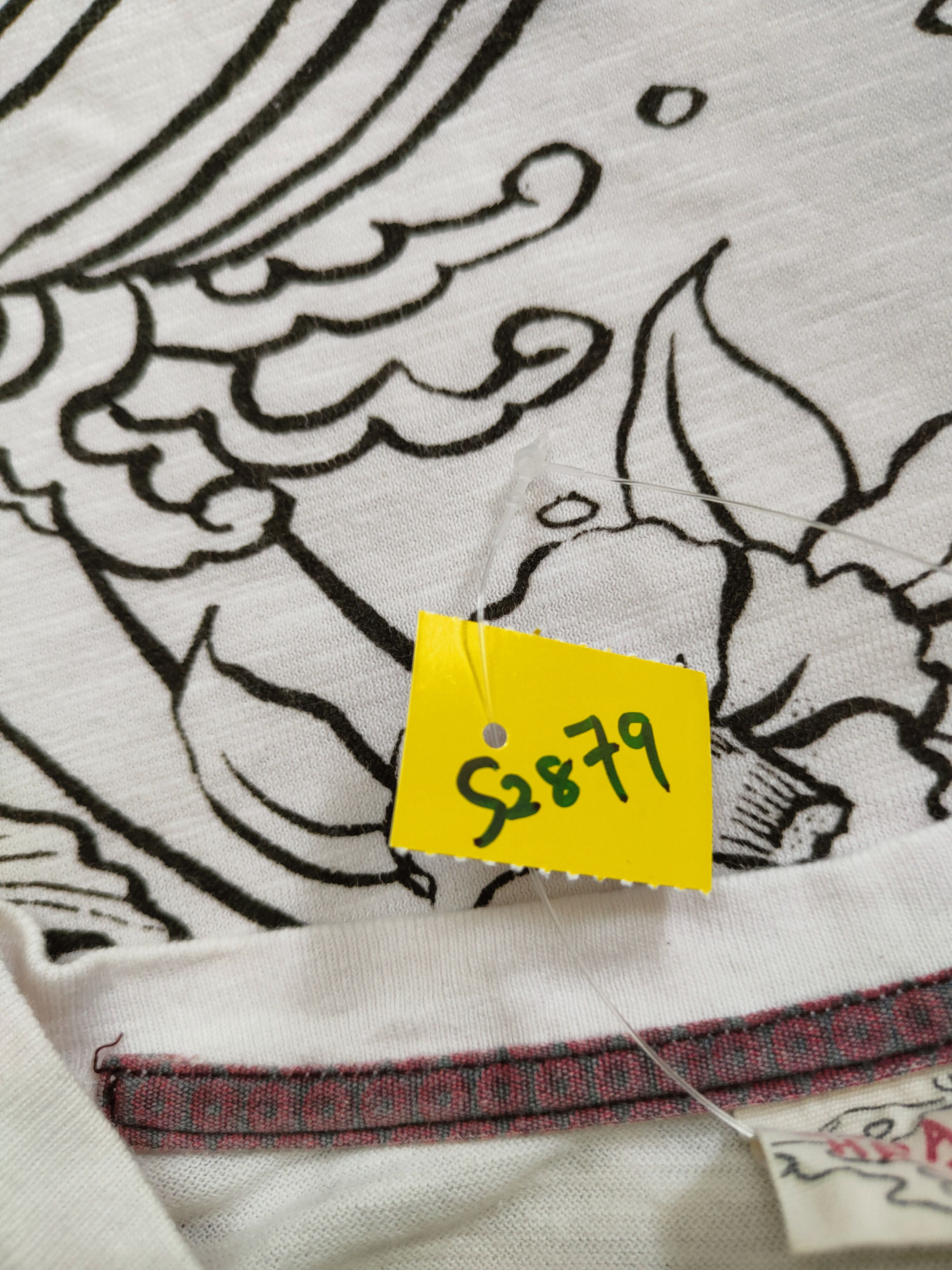 Japanese Brand DL Strange Heaven White Short Sleeve T-shirts #S2879 Size US L / EU 52-54 / 3 - 13 Thumbnail