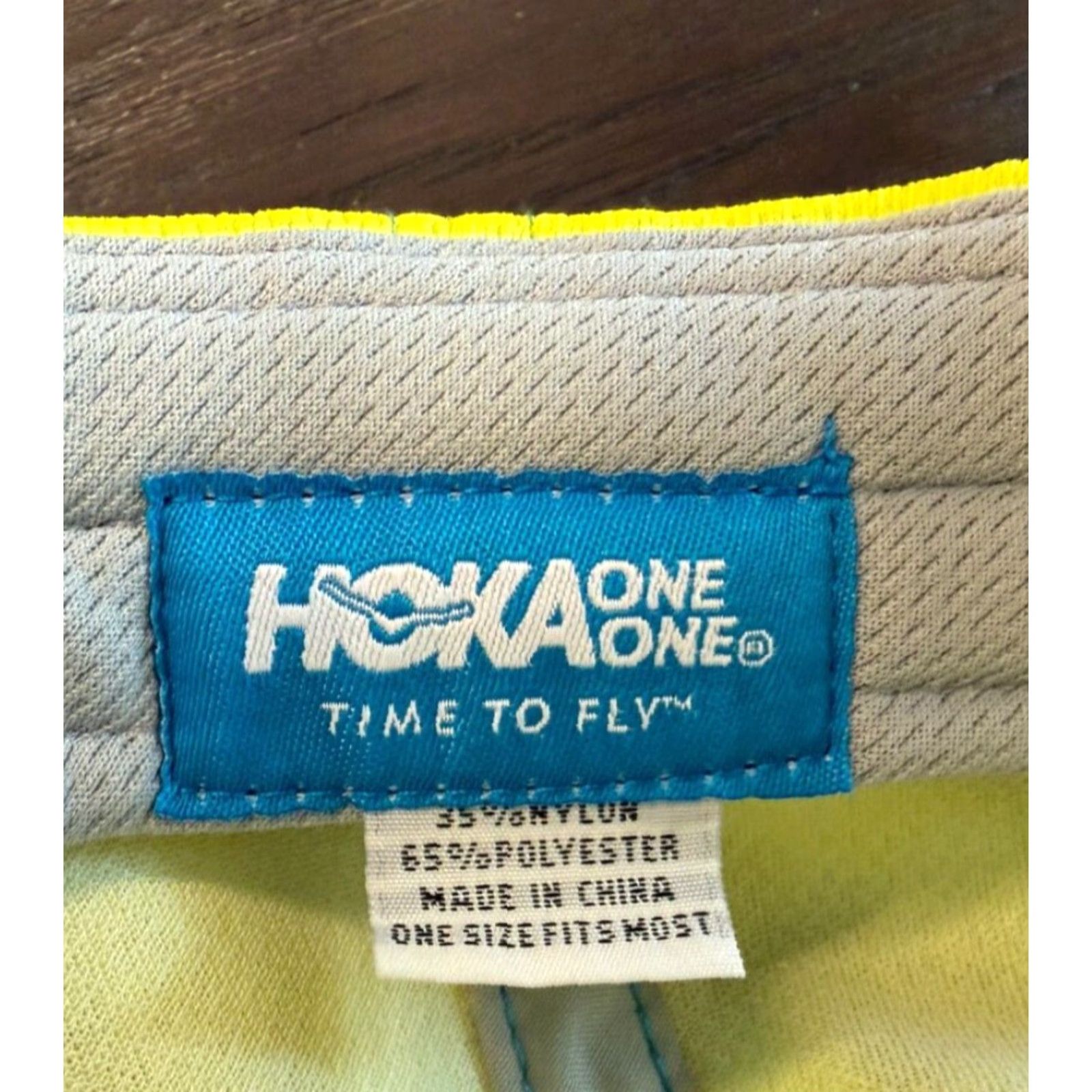 Vintage Hoka One One Mens Adjustable Strapback Baseball Cap Yellow Soft Bill Size ONE SIZE - 7 Thumbnail