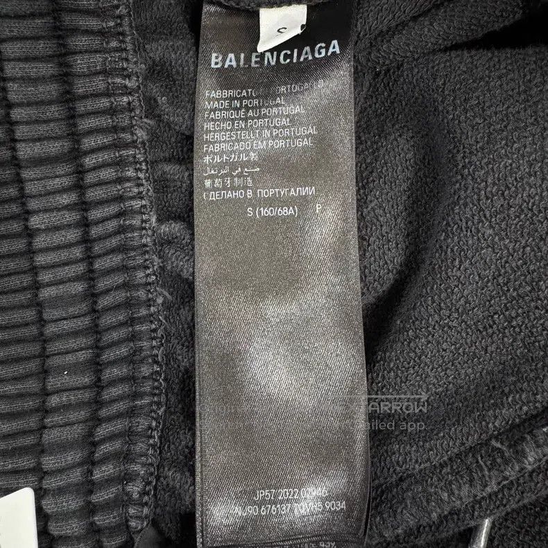 Balenciaga Balenciaga size S Black Distressed Washed Drawstring Short Size US 27 - 4 Thumbnail