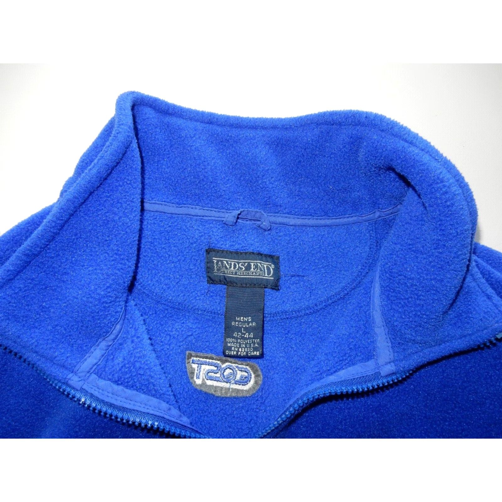 Lands' End VINTAGE Lands' End Men's Sweater Pullover Fleece Size Large Blue US Made Size US L / EU 52-54 / 3 - 6 Thumbnail