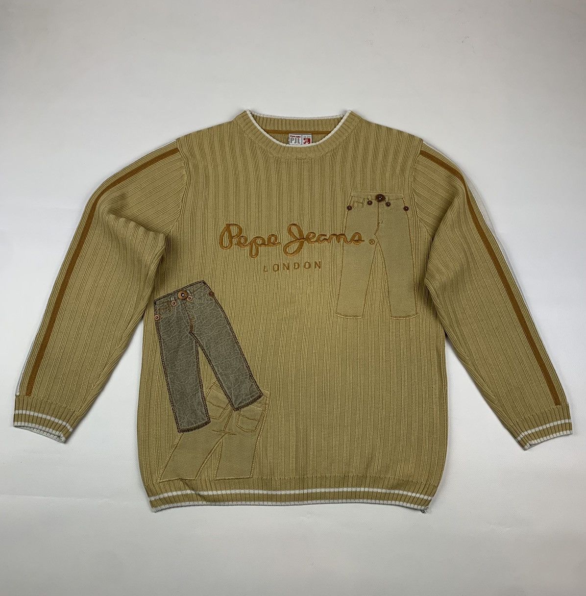 Hysteric Glamour Pepe Jeans London Crazy Vintage Sweater Y2K Style Size US M / EU 48-50 / 2 - 1 Thumbnail