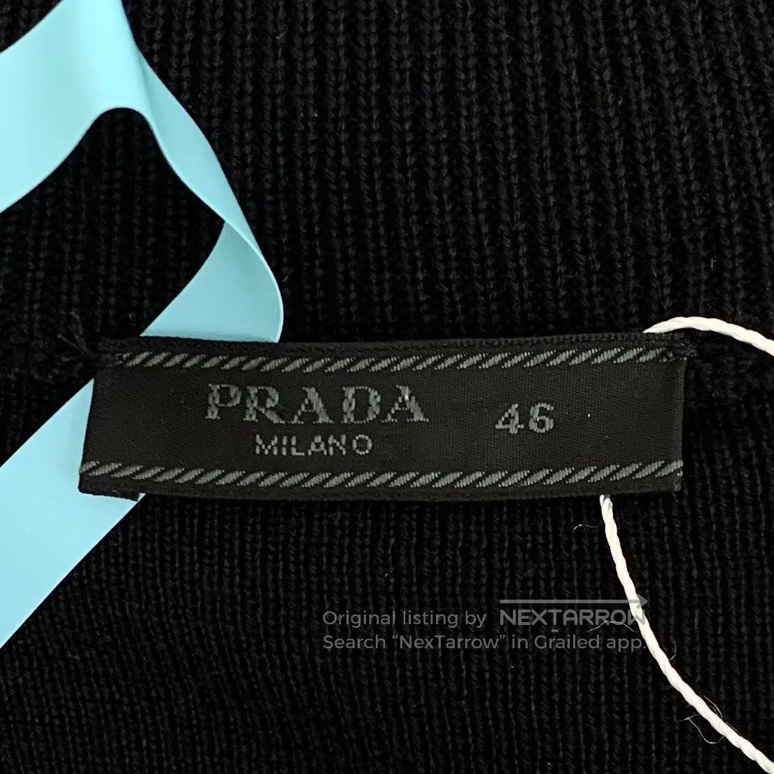 Prada Prada Black Wool Stand Collar Zipper Long Sleeve Jacket| Size US S / EU 44-46 / 1 - 6 Thumbnail