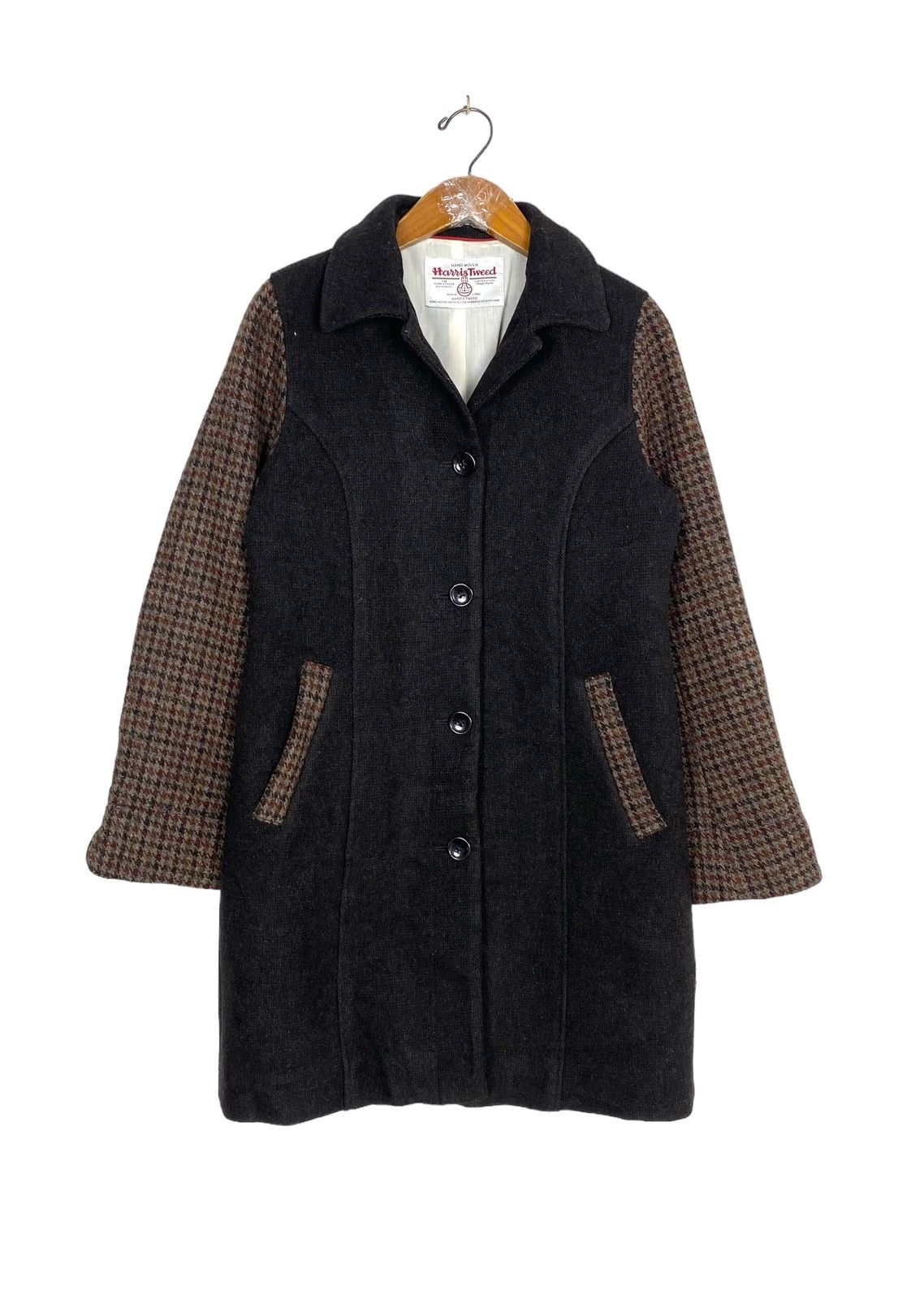 Harris Tweed Rare‼️ Harris Tweed Houndstooth Wool Coat Size M / US 6-8 / IT 42-44 - 1 Thumbnail