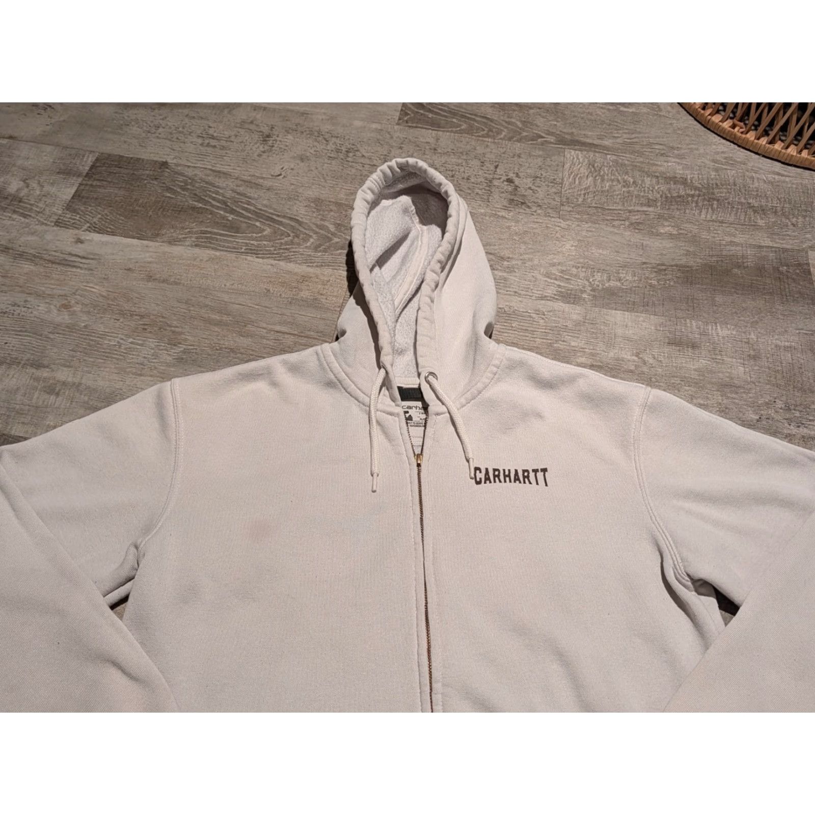 Carhartt VINTAGE Carhartt Hoodie Shirt Men Size S Beige Full Zip Hooded 90s Outdoor Rugged Quality Size US S / EU 44-46 / 1 - 2 Thumbnail