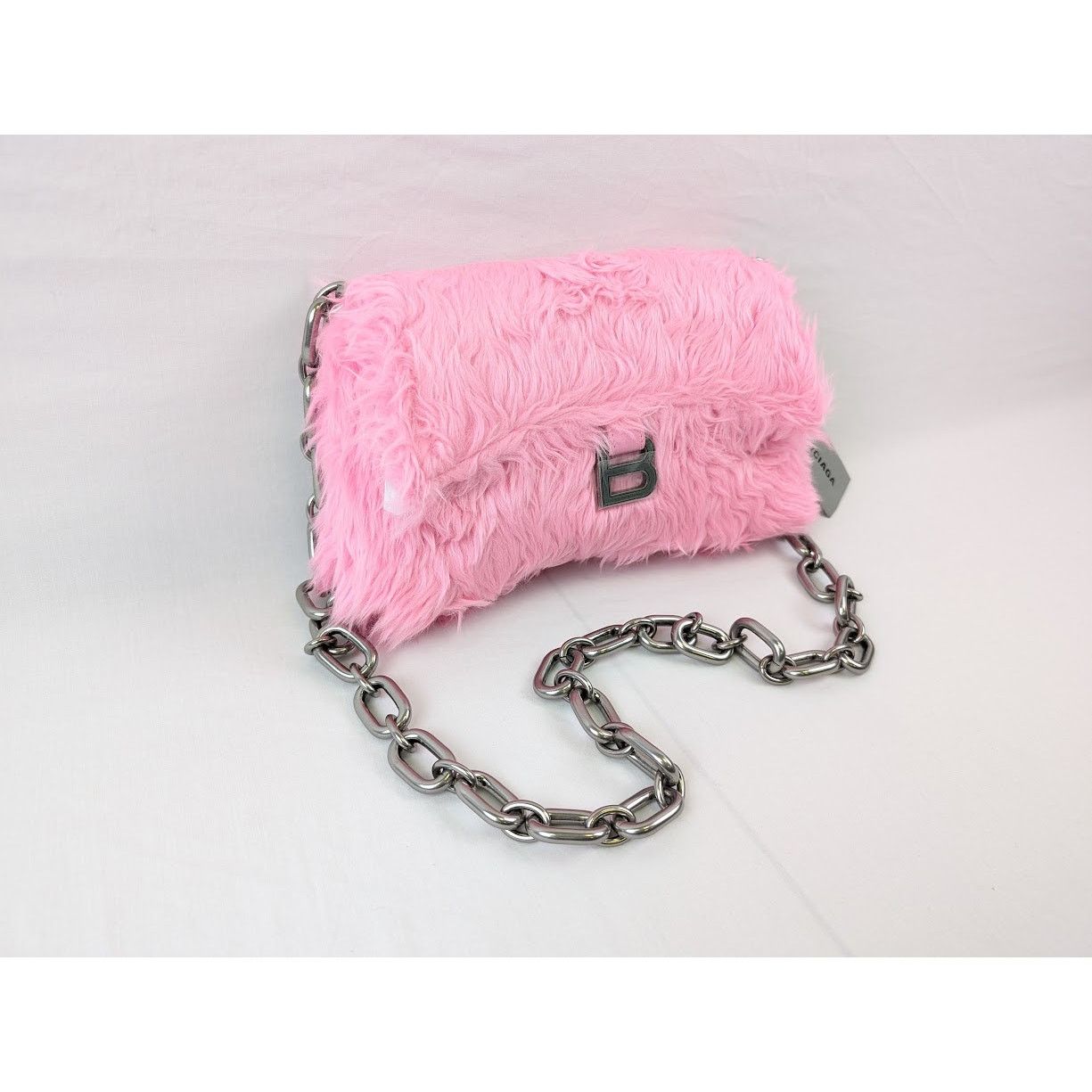 Balenciaga o1rshd1 Size: OS / Fake Fur Shoulder Bag in Pink Size ONE SIZE - 3 Thumbnail
