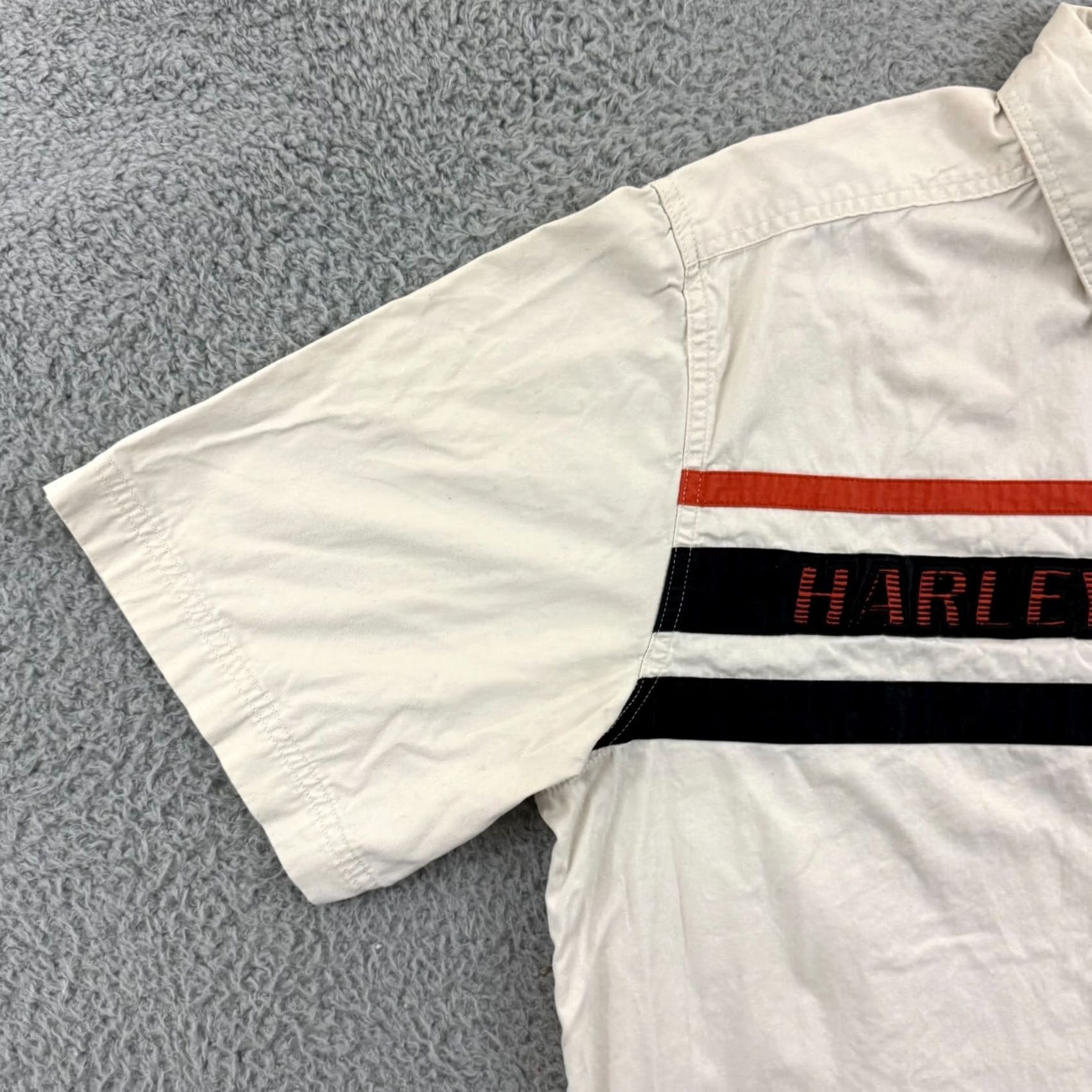 Harley Davidson VINTAGE Harley Davidson Shirt Mens L Short Sleeve Button Up Motorcycles Biker Size US L / EU 52-54 / 3 - 4 Thumbnail