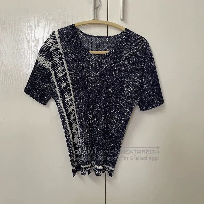 Issey Miyake Issey Miyake Snowflake Denim Short Sleeve Top Size L / US 10 / IT 46 - 1 Thumbnail