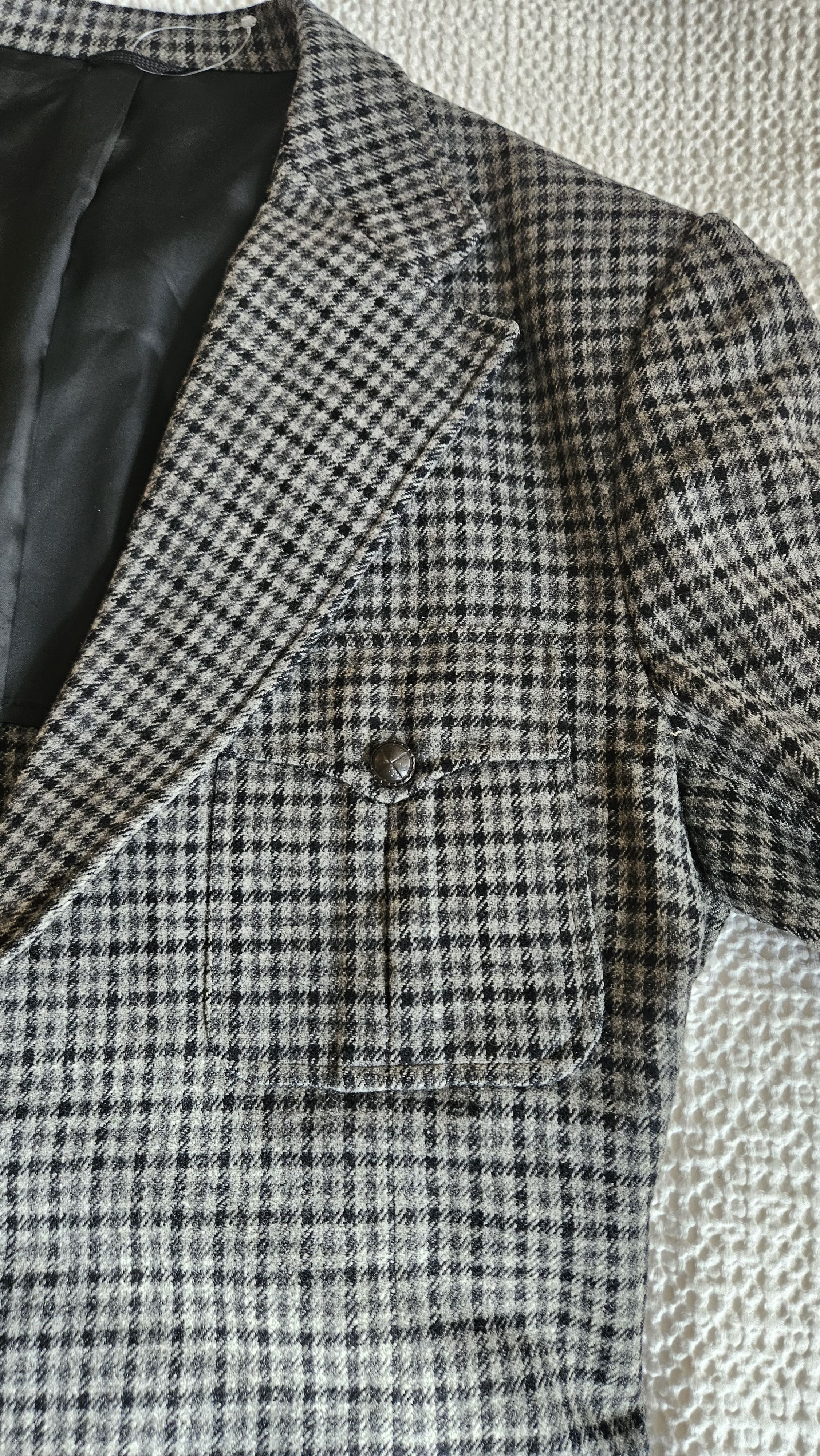 Other Vintage houndstooth hunting blazer with patch pockets Size 44L - 7 Thumbnail