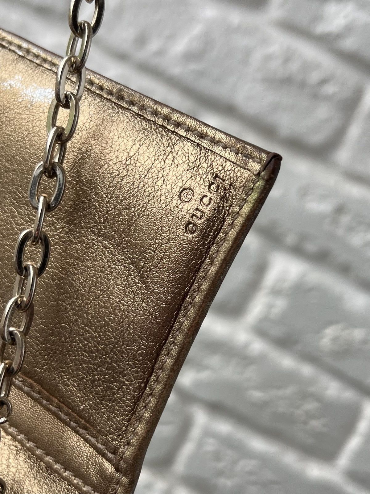 Gucci Gucci GG Monogram Vintage Canvas Clutch Chain Wallet Bag Size ONE SIZE - 6 Thumbnail