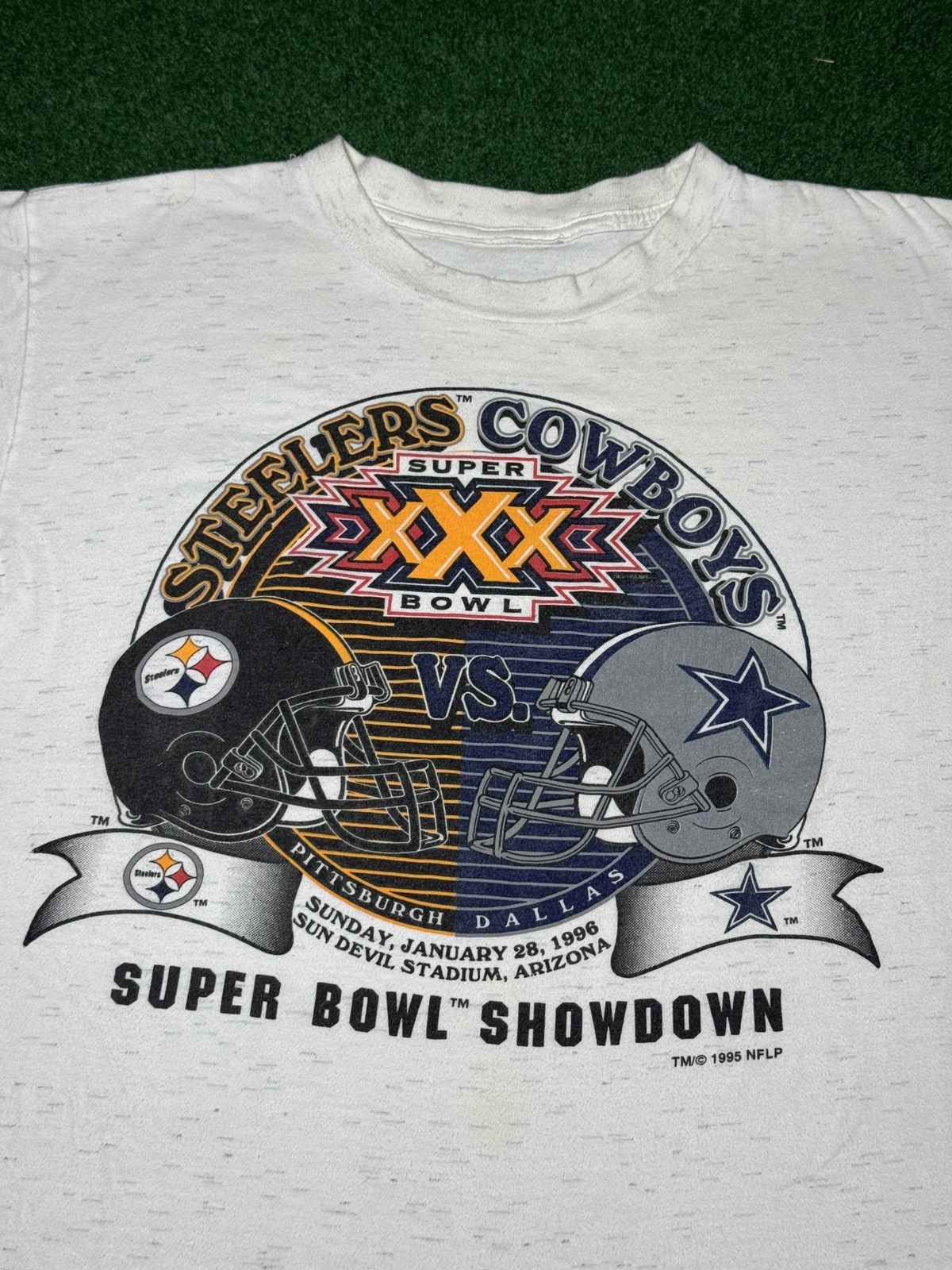 NFL × Starter × Vintage Vintage 90s Superbowl XXX Dallas Cowboys Football T Shirt Size US L / EU 52-54 / 3 - 2 Thumbnail
