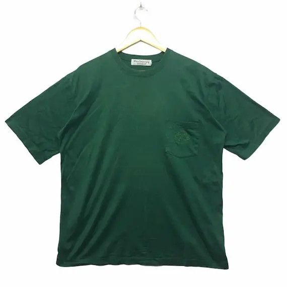 Burberry Vtg BURBERRY London Pure Cotton Made in England Tee Shirt Size US M / EU 48-50 / 2 - 1 Thumbnail