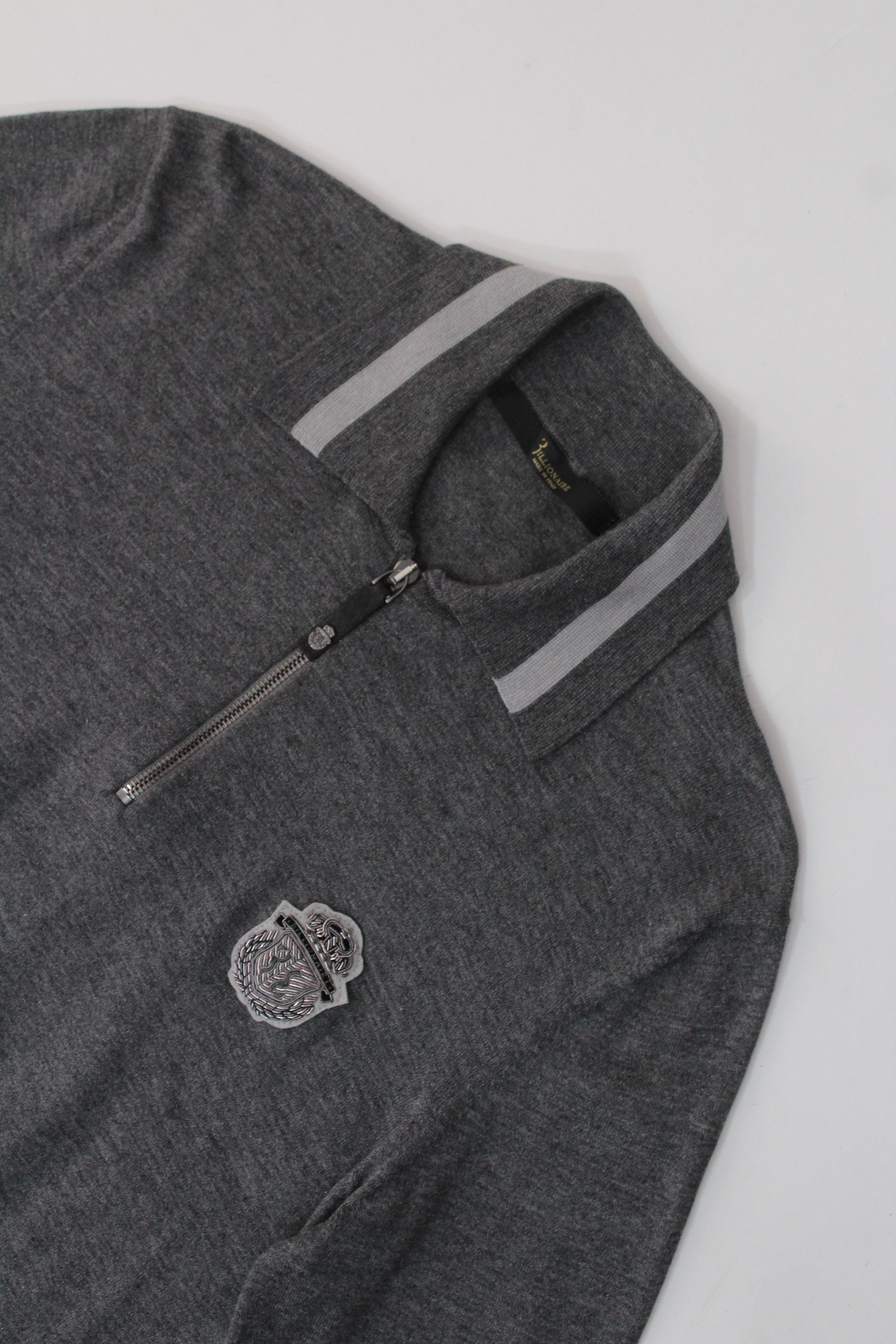 Billionaire Couture Billionaire Zip Mock Neck Crest Sweater Size US S / EU 44-46 / 1 - 7 Thumbnail