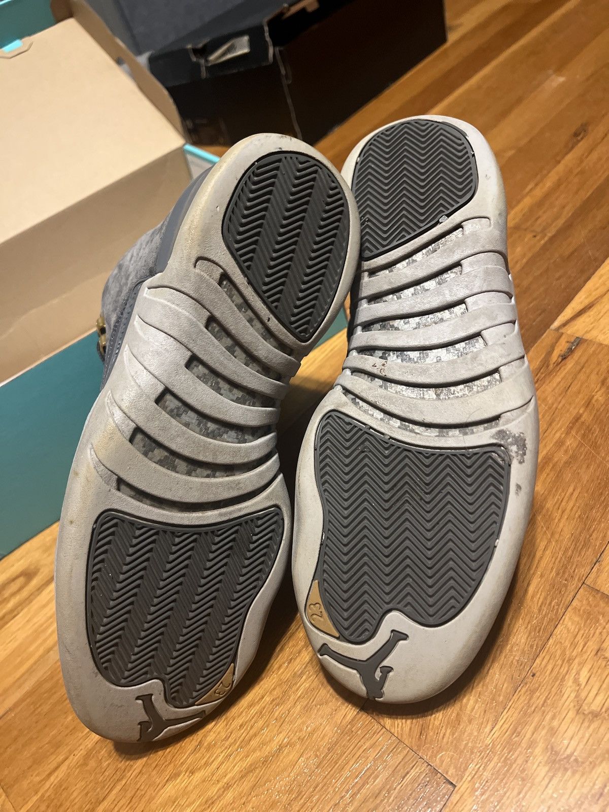 Jordan Brand Jordan 12 Retro Dark Grey Size US 12 / EU 45 - 6 Thumbnail