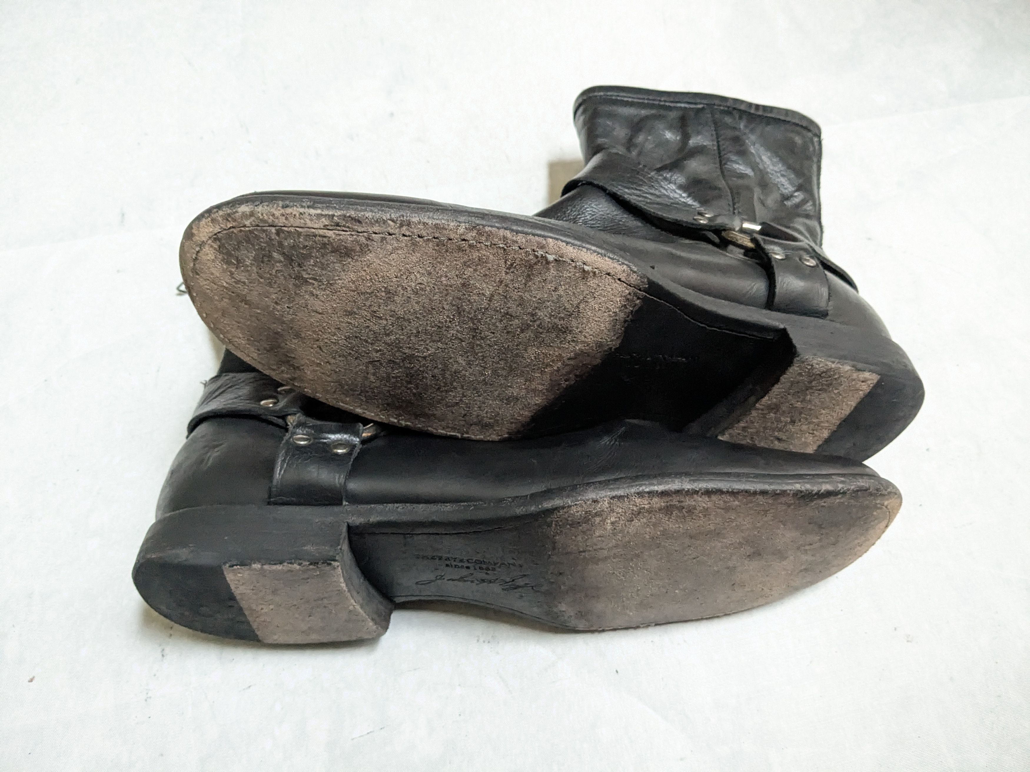 Frye Frye Harness Black Leather 10 D Leather Buckle Belted Size US 10 / EU 43 - 19 Thumbnail