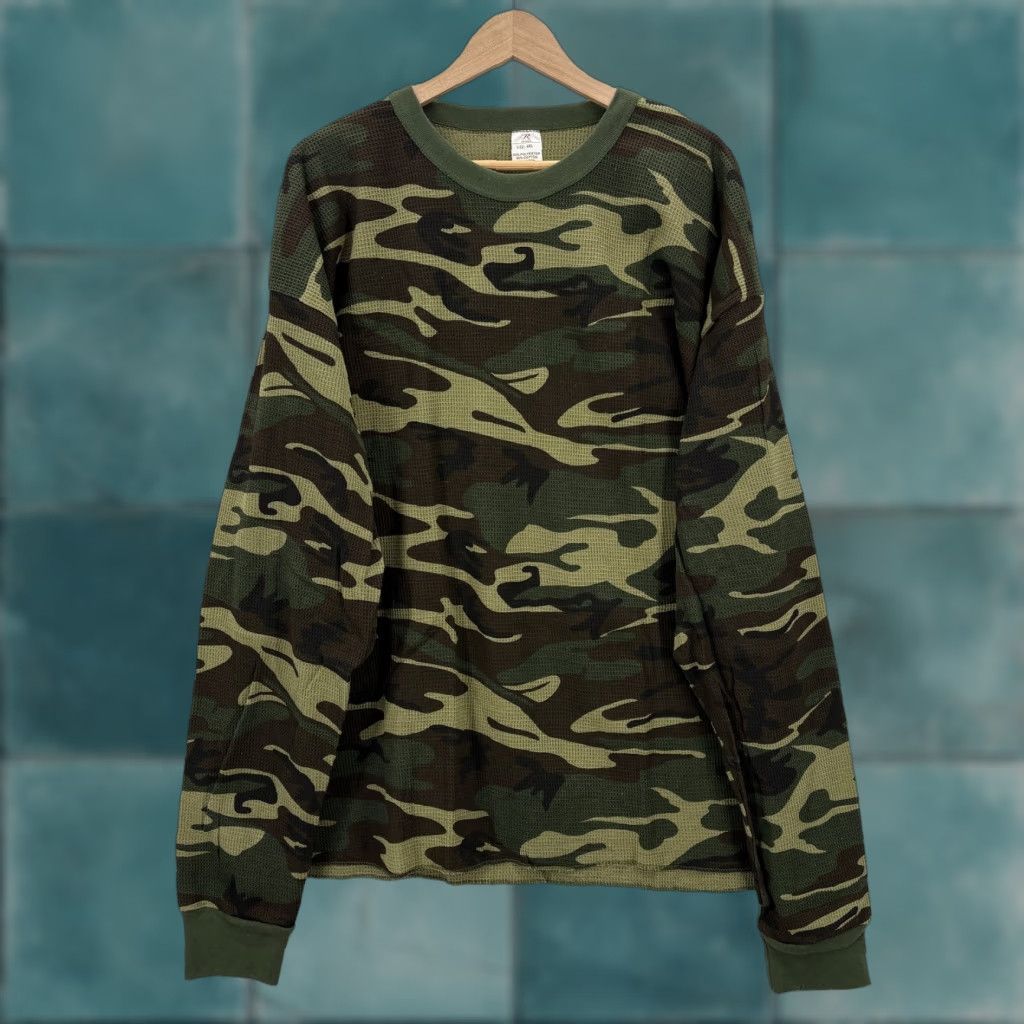 Rothco Rothco Shirt Mens 4XL Green Camo Thermal Long Sleeve Crew Neck Military Rugged Size US XXL / EU 58 / 5 - 1 Thumbnail