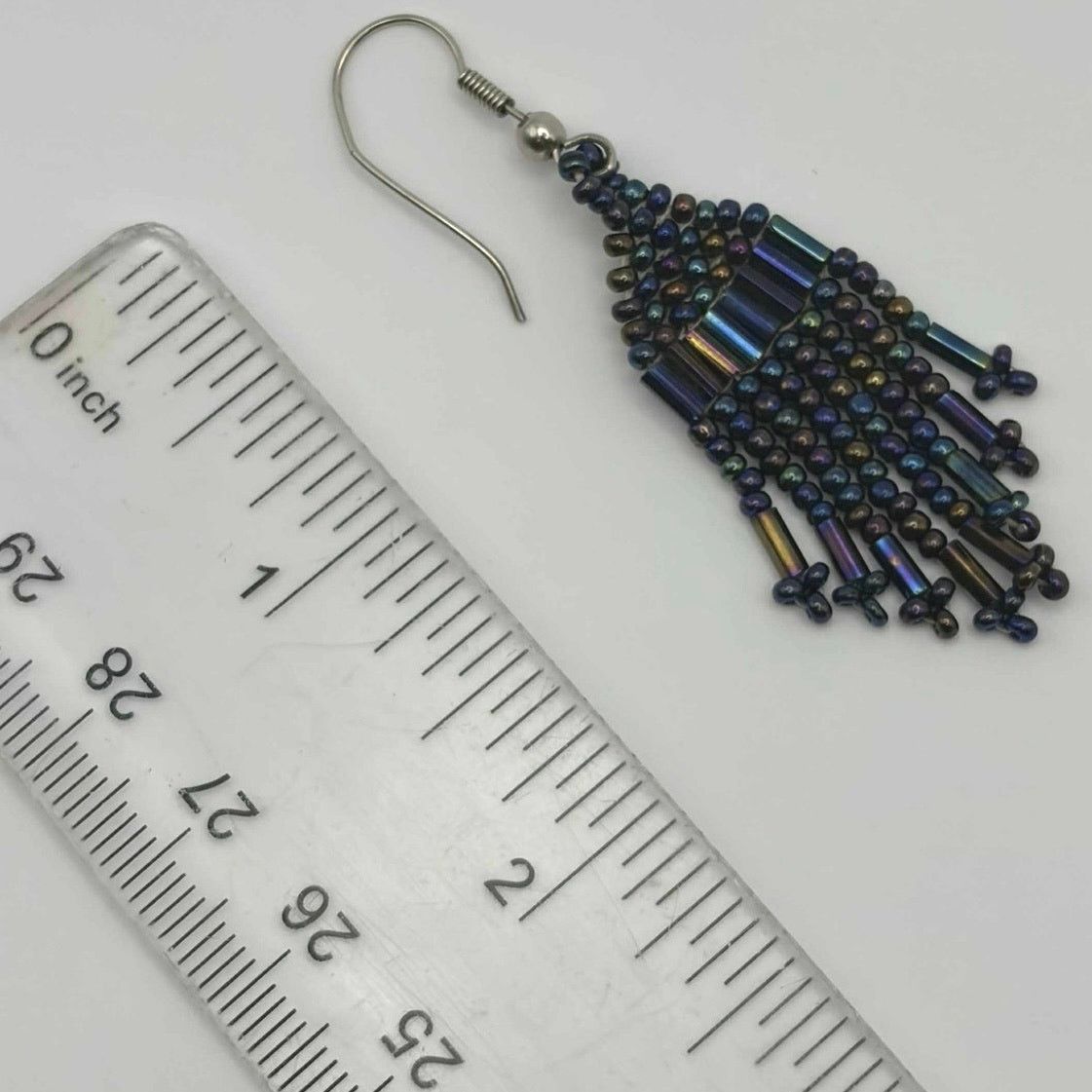 Other Blue Midnight Beaded Tassel Earrings Size ONE SIZE - 3 Thumbnail