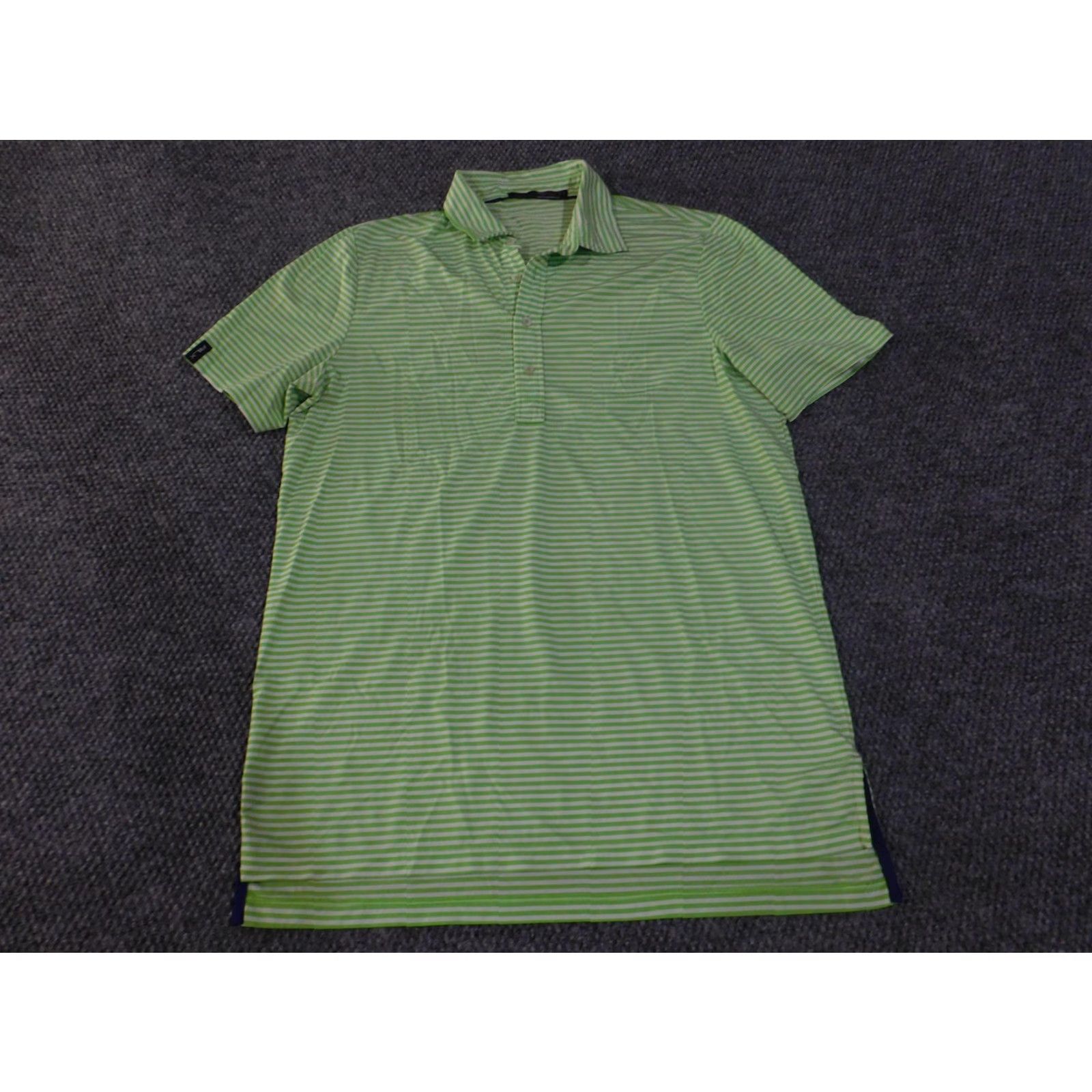 Ralph Lauren RLX Ralph Lauren Polo Shirt Mens M Green White Striped Golf Performance Shirt Size US M / EU 48-50 / 2 - 2 Thumbnail