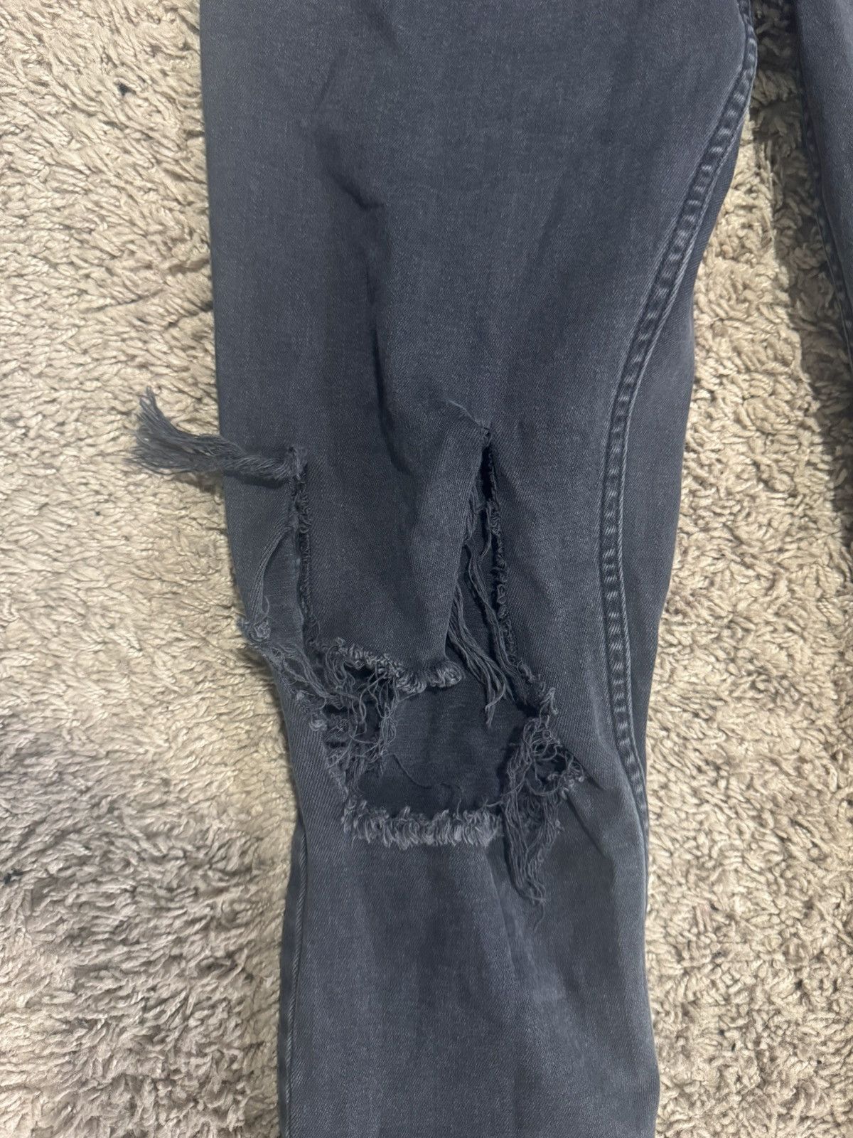 Ksubi Ksubi Van Winkle Dusted Black Trashed Distressed Crash Denim Size US 36 / EU 52 - 5 Thumbnail