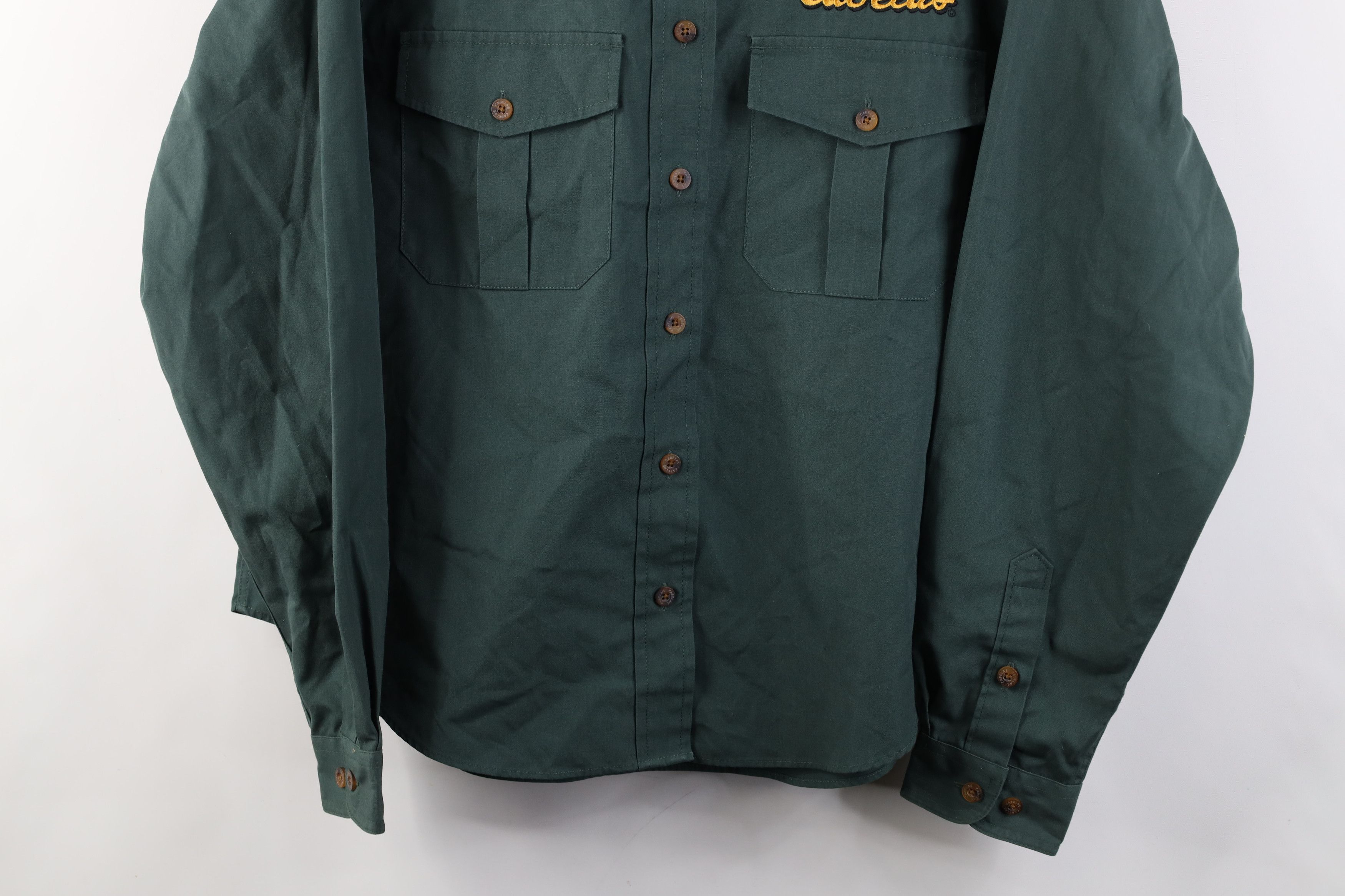 Cabelas Vintage 90s Cabelas Bush Safari Collared Button Shirt Green Size XL / US 12-14 / IT 48-50 - 3 Thumbnail