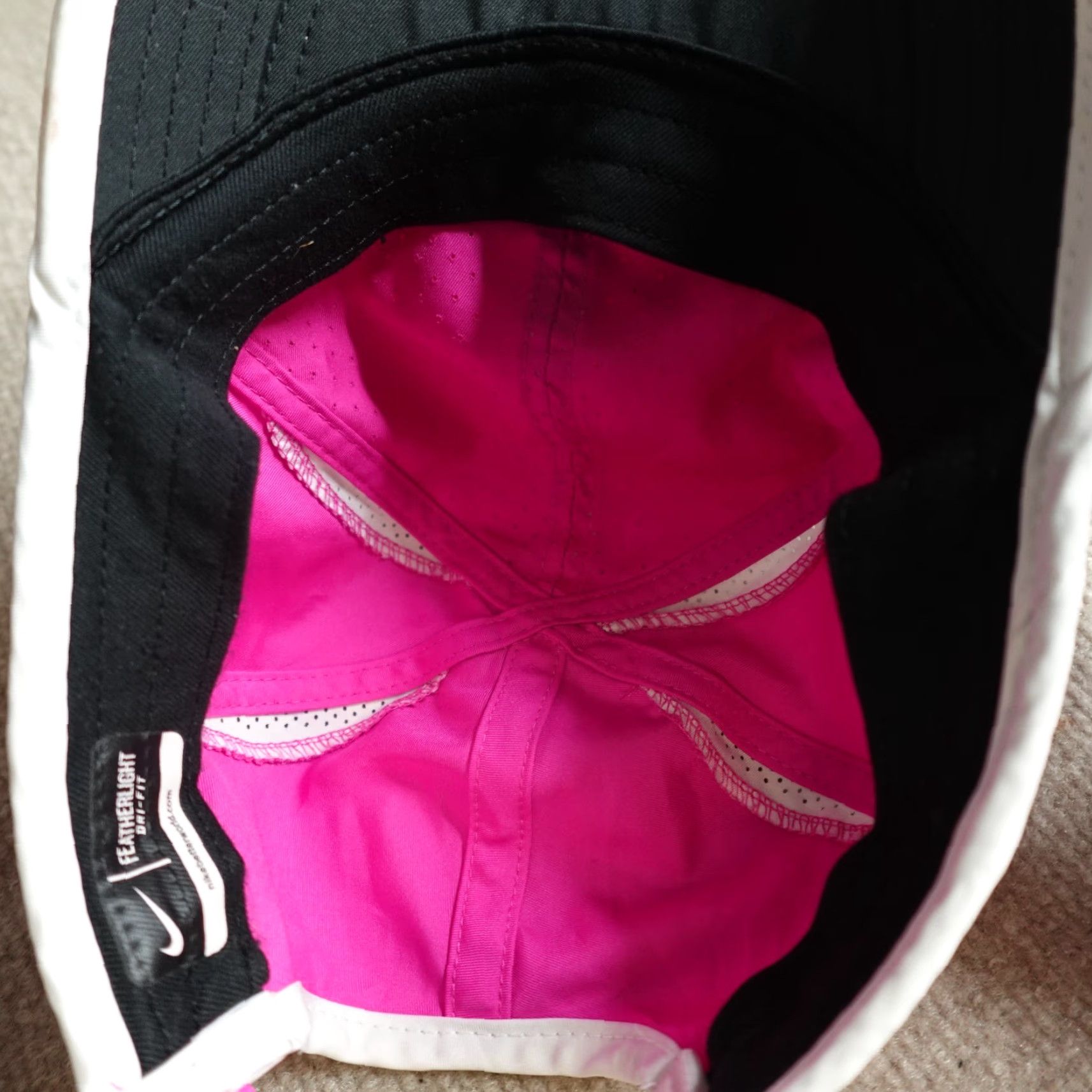Nike Nike Womens Hat Pink Adjustable Embroidered Featherlight Baseball Cap Women's Pink Adjustable Embroidered Logo Sports Cap Size ONE SIZE - 3 Thumbnail