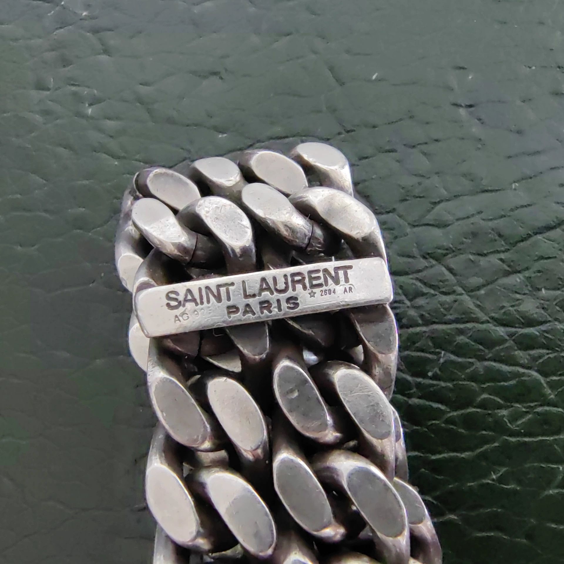 Saint Laurent Paris SLP 13fw chain ring 7.5 9.5/10 G-Dragon rare Size ONE SIZE - 6 Thumbnail