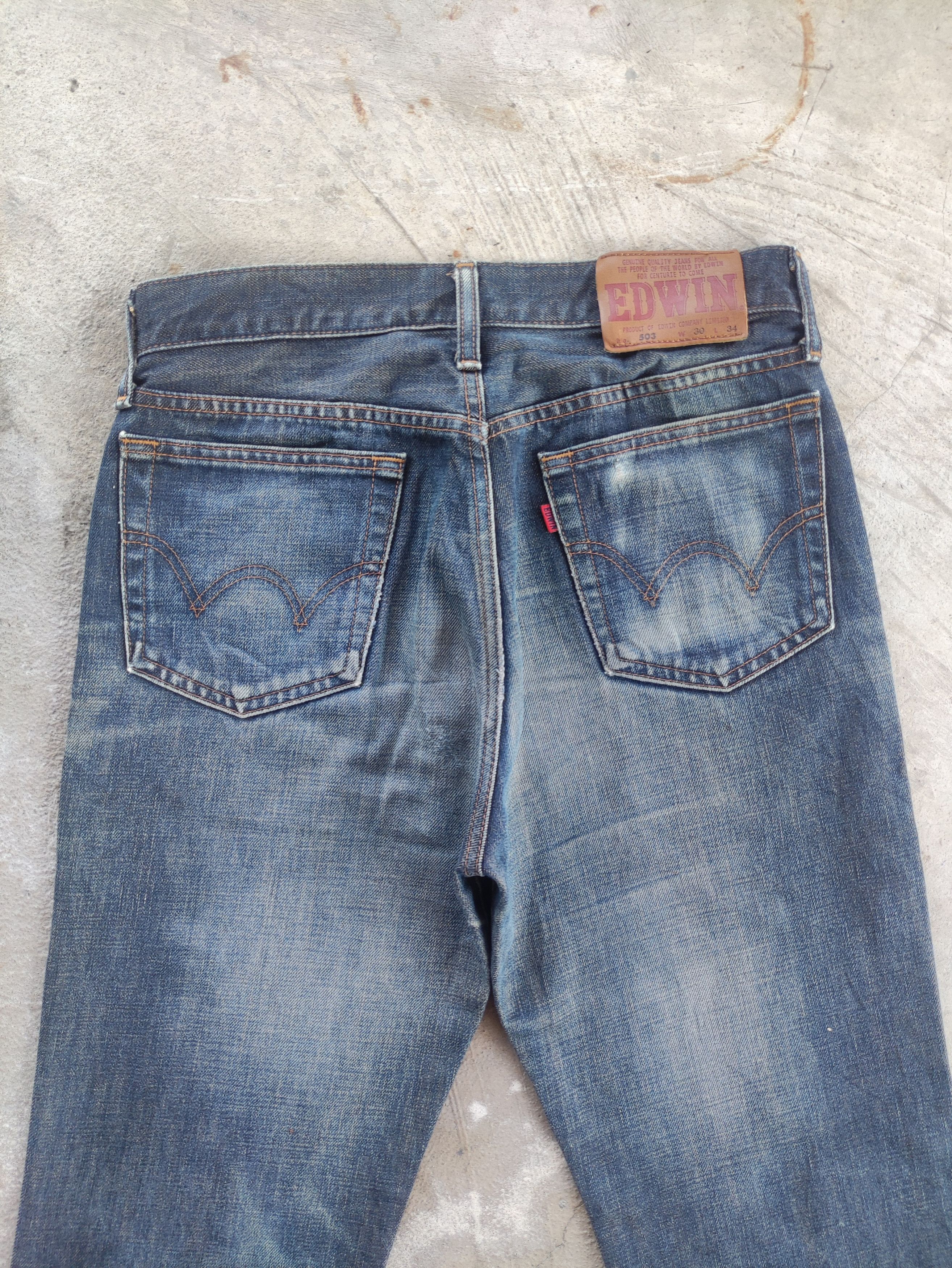 Edwin Vintage Edwin 503 Japan Flare Distressed Faded Jean Size US 30 / EU 46 - 10 Thumbnail