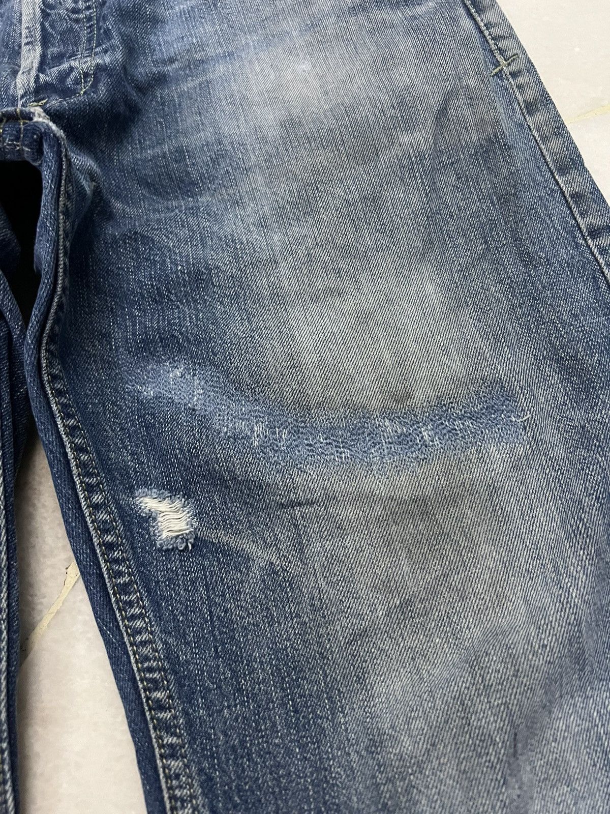 Evisu × Puma 💥90’s💥Vintage Evisu x Puma Distressed Ripped Jean Size US 34 / EU 50 - 8 Thumbnail