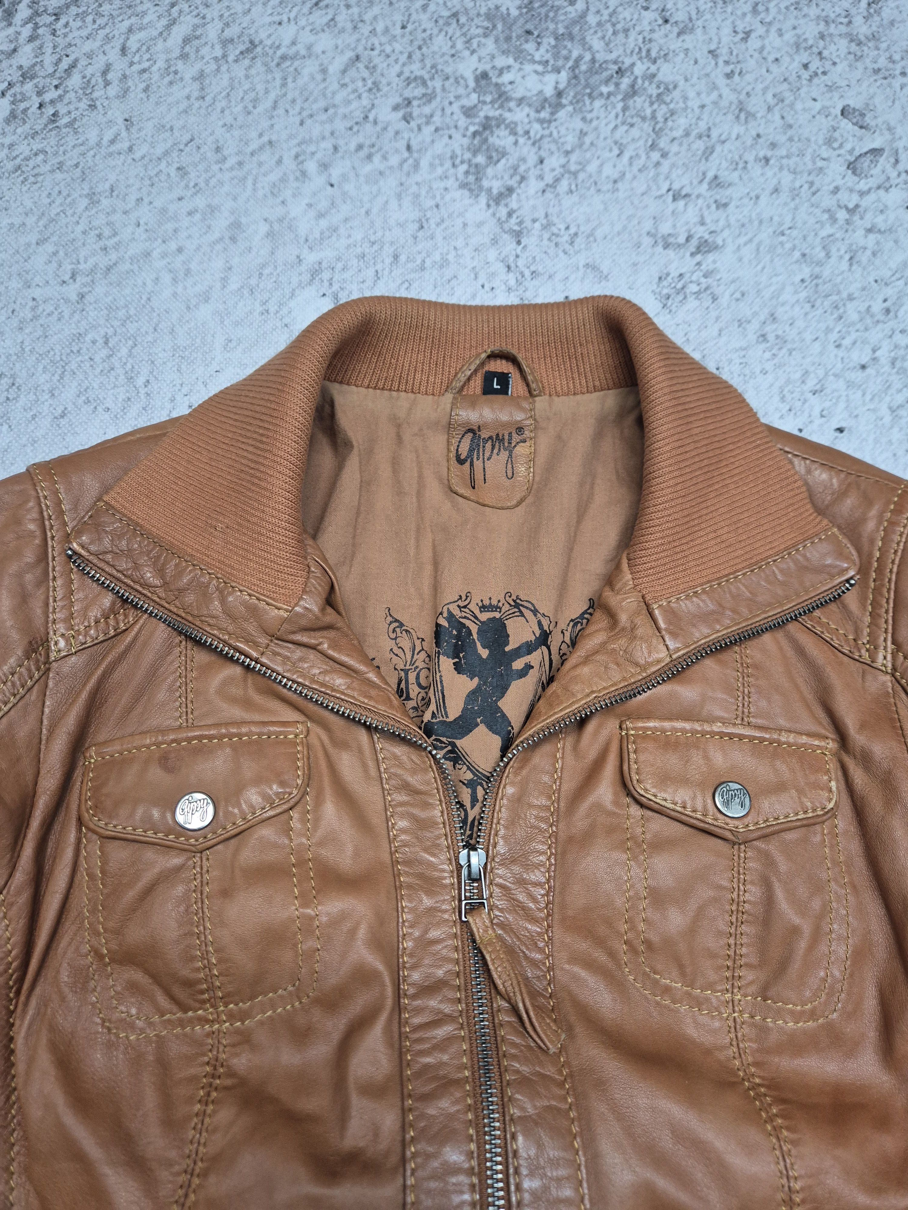 Vintage Vintage Avant Garde Leather Jacket Size L / US 10 / IT 46 - 3 Thumbnail