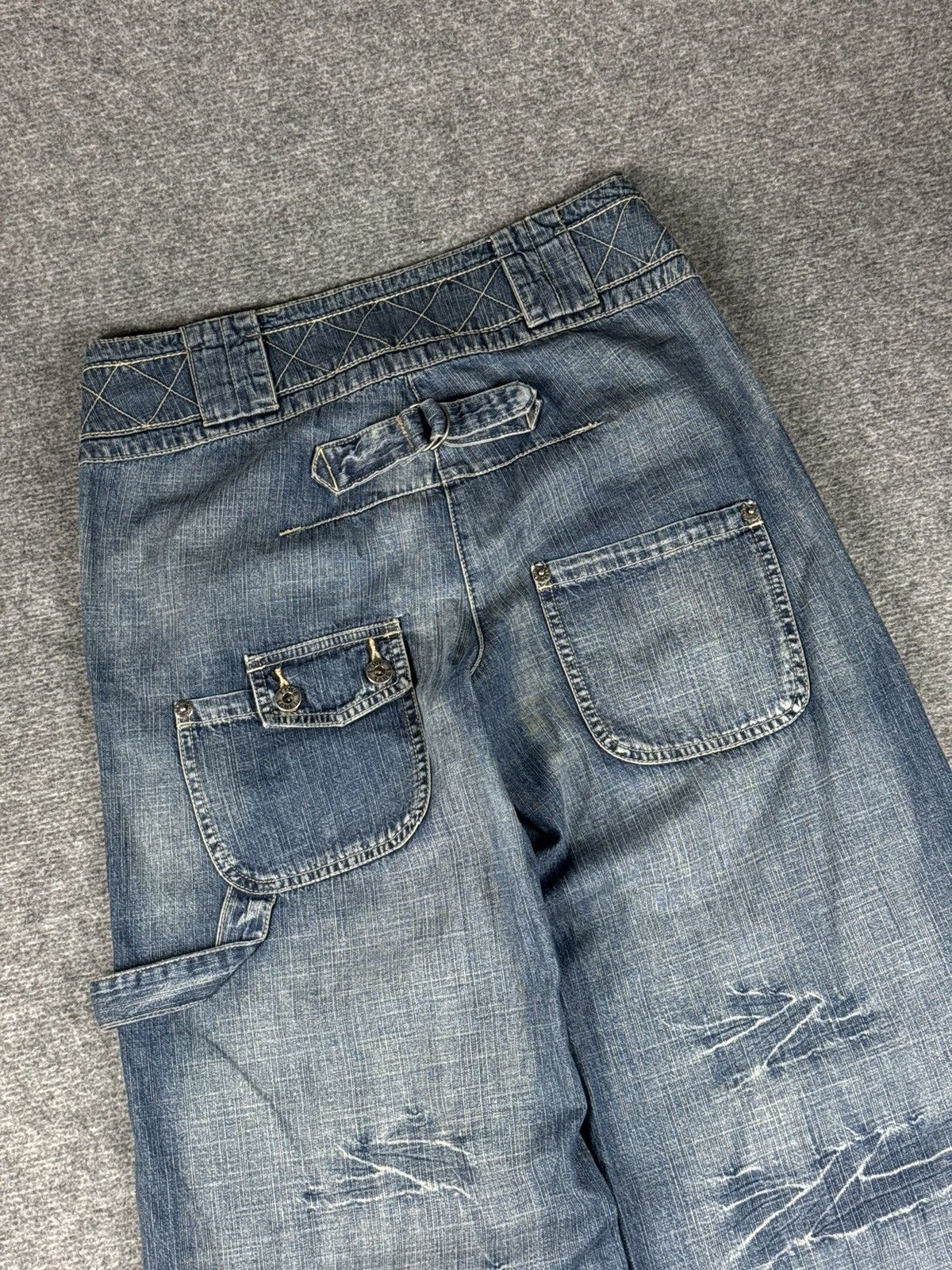 Japanese Brand Vintage Japanese brand Baggy denim y2k Size 35" - 4 Thumbnail
