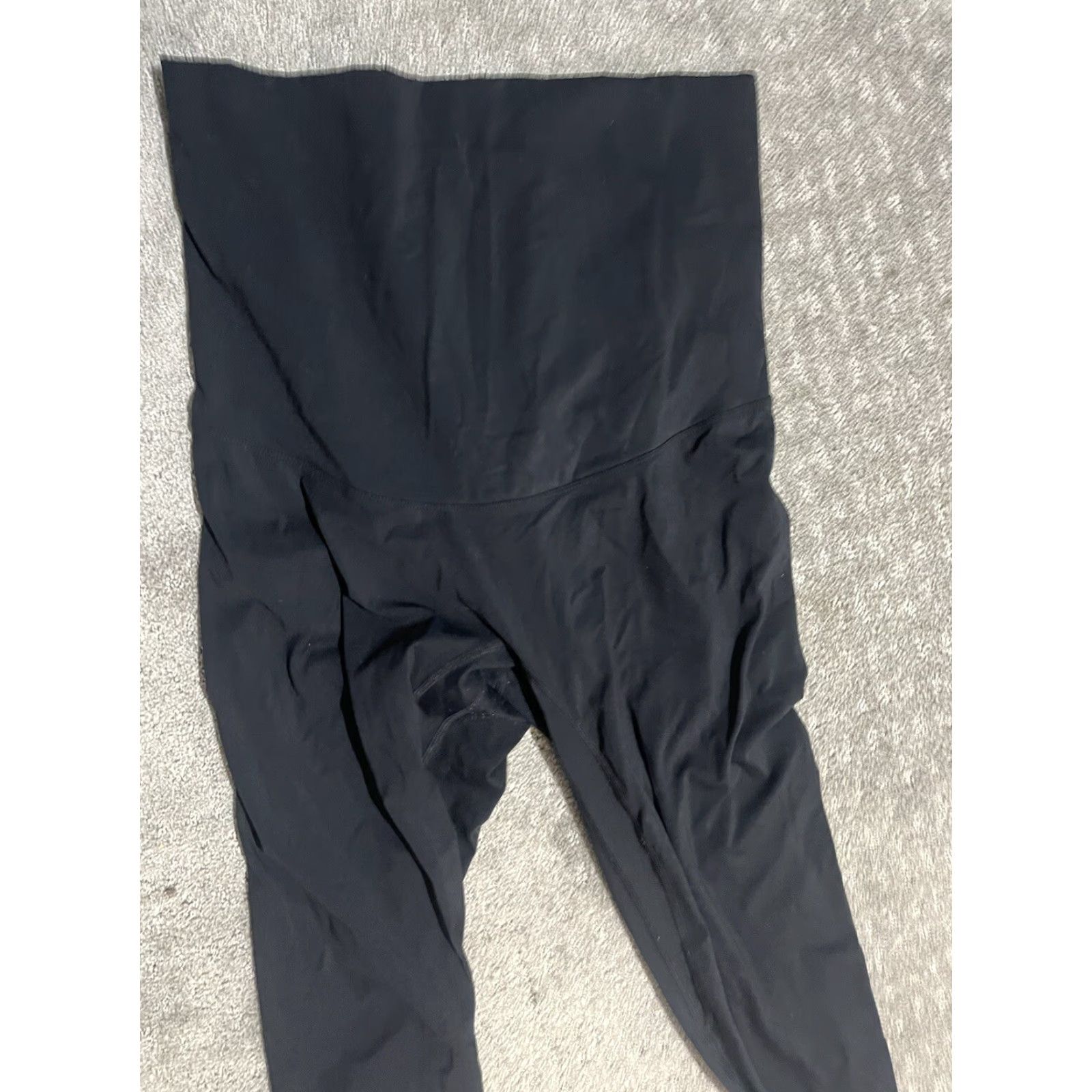 Vintage Poshdivah Black Bike Exercise Spandex Leggings Size L Pockets Pouch Women Athletic Velocit y? Size 36" / US 14 / IT 50 - 2 Thumbnail