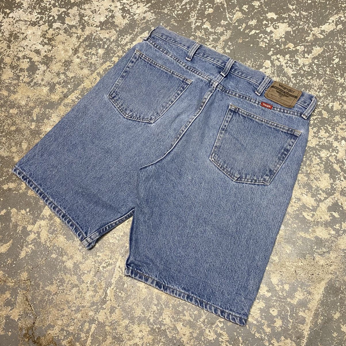 Other Vintage Wrangler Light Wash Y2K Baggy Shorts Jorts Size US 34 / EU 50 - 2 Thumbnail