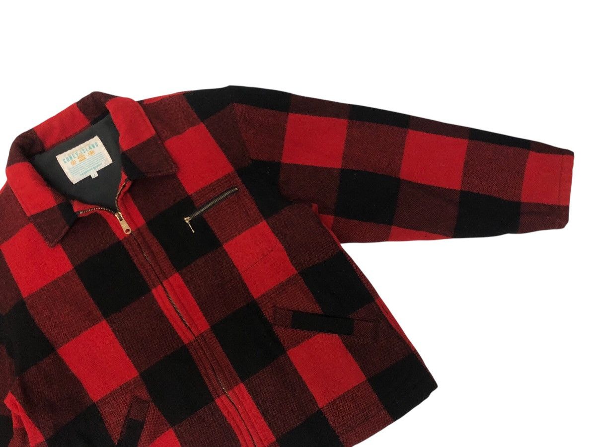 Vintage RARE 🔥 CONEY ISLAND TARTAN PLAID WOOL JACKET DETROIT Size US L / EU 52-54 / 3 - 6 Thumbnail
